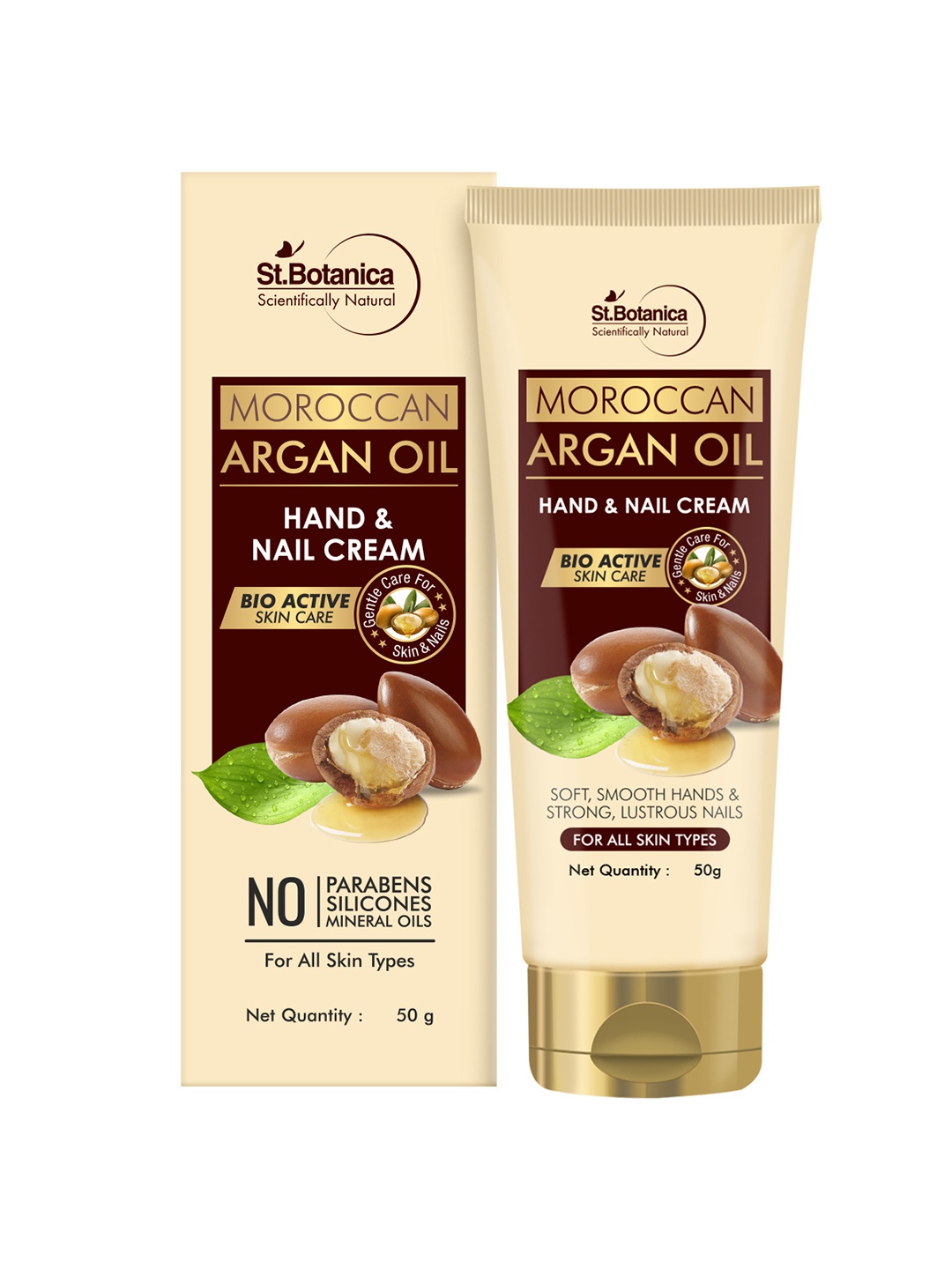

StBotanica Moroccan Argan Oil Hand and Nail Cream 50g, White