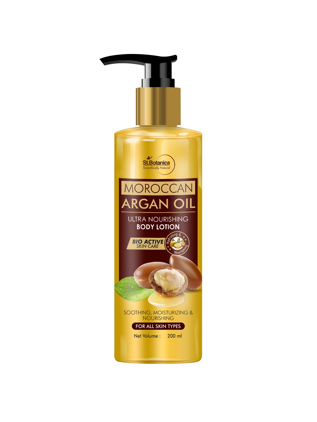 

StBotanica Unisex Moroccan Argan Oil Ultra Nourishing Body Lotion 200ml, White