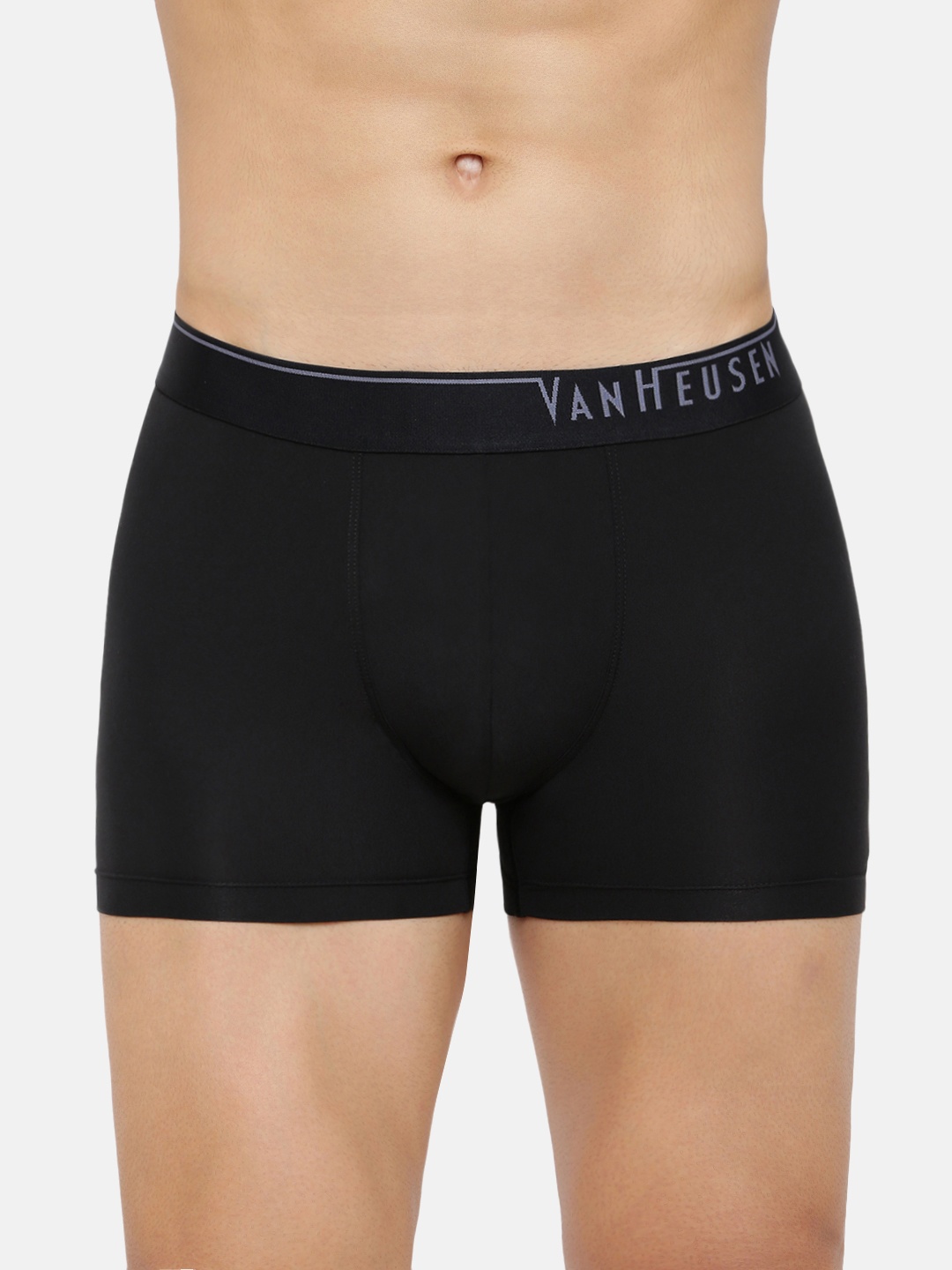 

Van Heusen Men Black Solid 4 Way Stretch Body Defining Fit Trunk