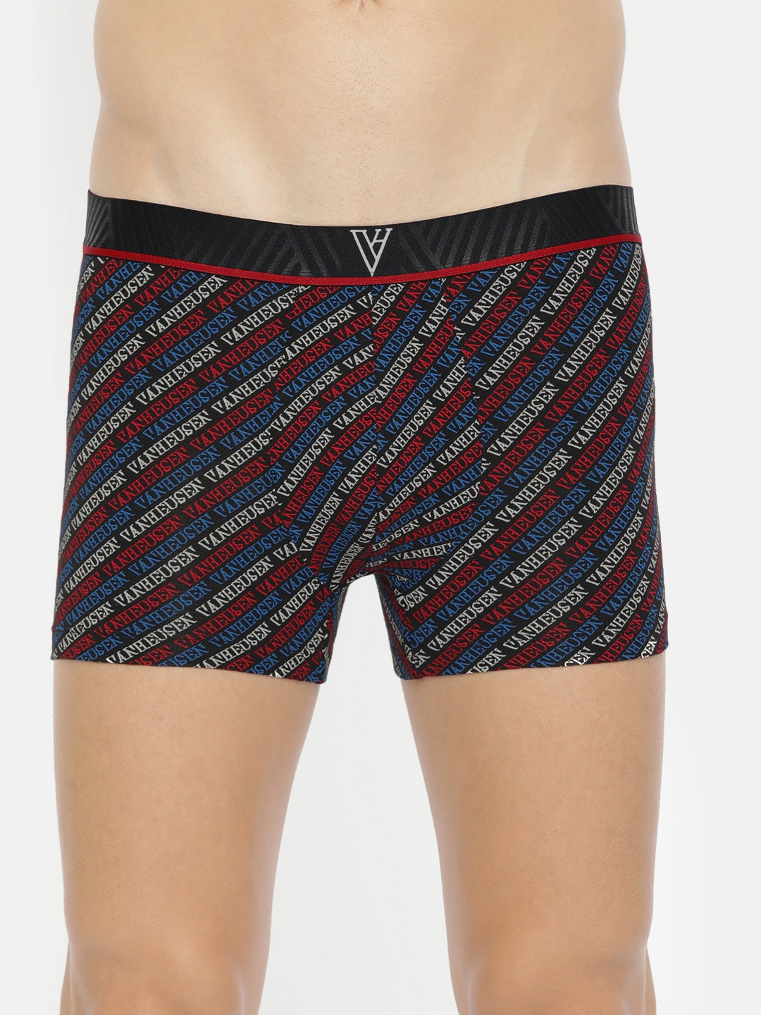 

Van Heusen Men Printed 4-Way Stretch Ultra Soft Trunks, Black