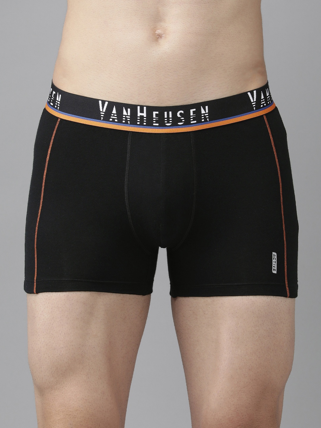 

Van Heusen Active Men Solid Swift Dry Mesh Panel Trunks 40044-BLACK-10591196