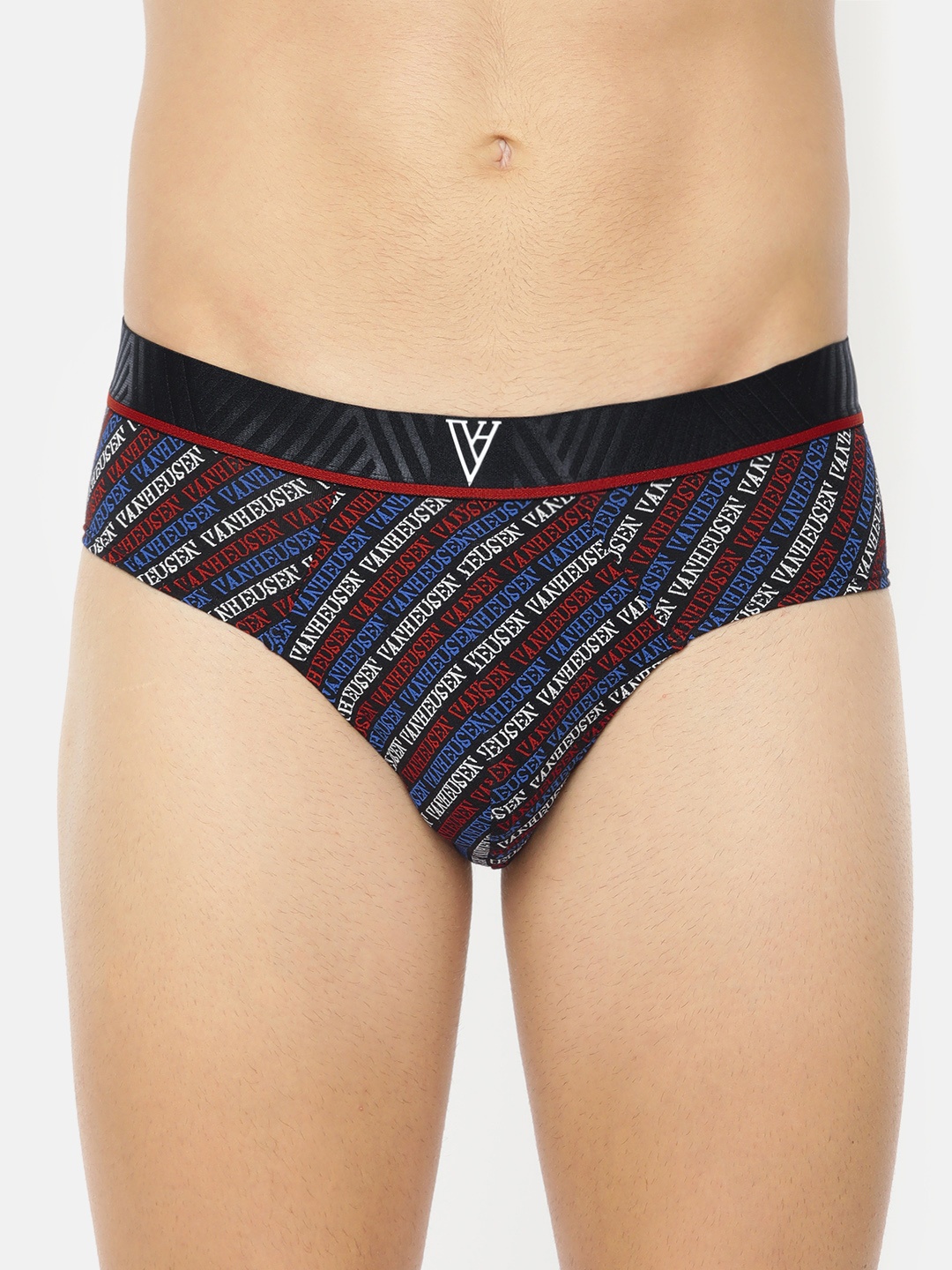 

Van Heusen Men Printed Flexi Stretch Ultra Soft Briefs 30004-SP-07, Black