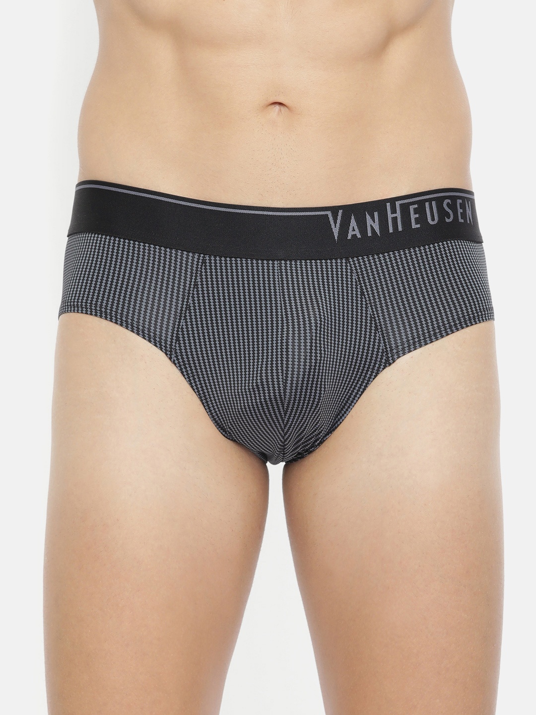 

Van Heusen Men Printed 4-Way Stretch Body Defining Fit Briefs, Grey