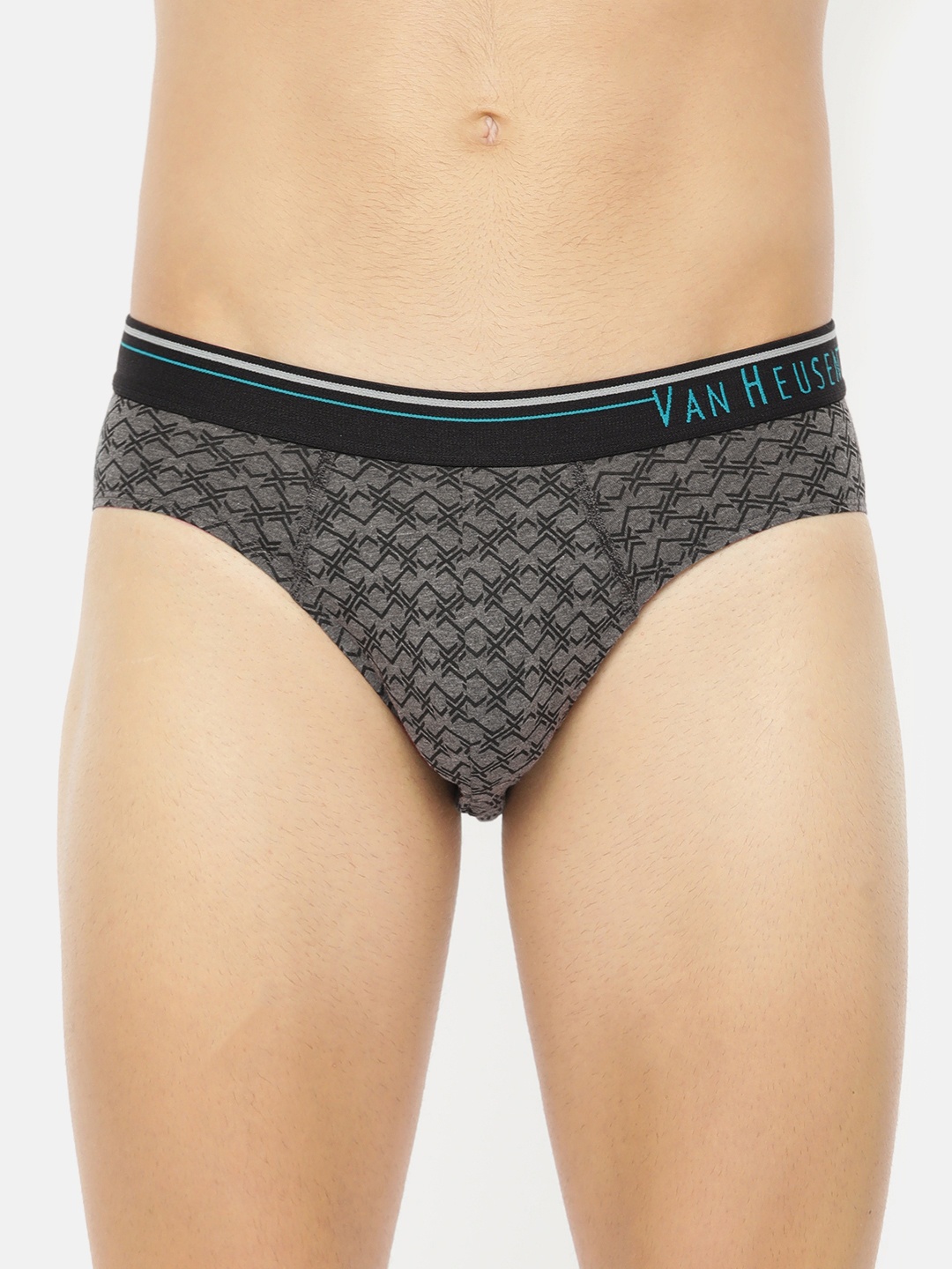 

Van Heusen Men Printed Anti Bacterial Super Soft Briefs 10006, Charcoal
