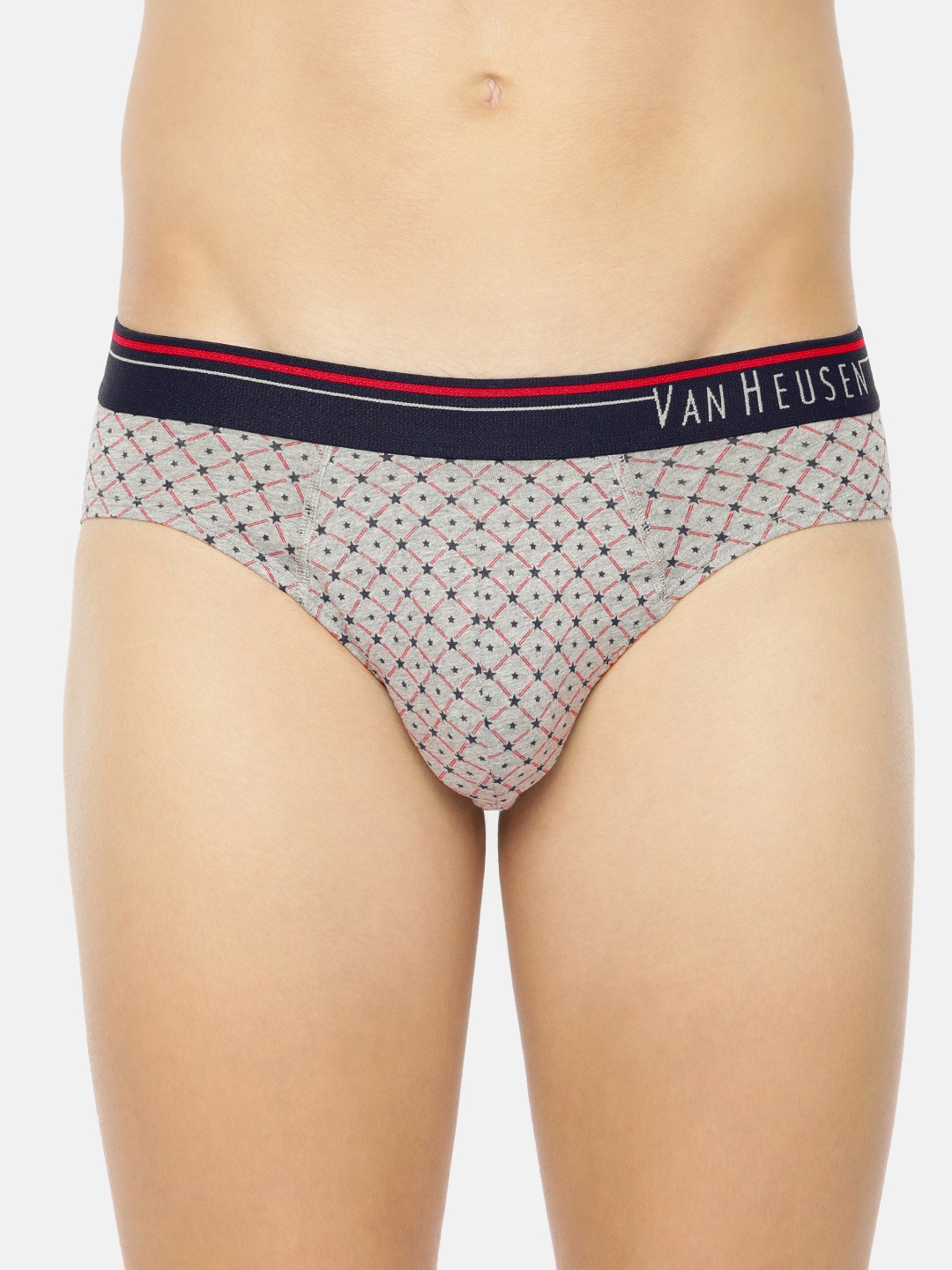 

Van Heusen Men Printed Anti Bacterial Super Soft Briefs 10006, Grey