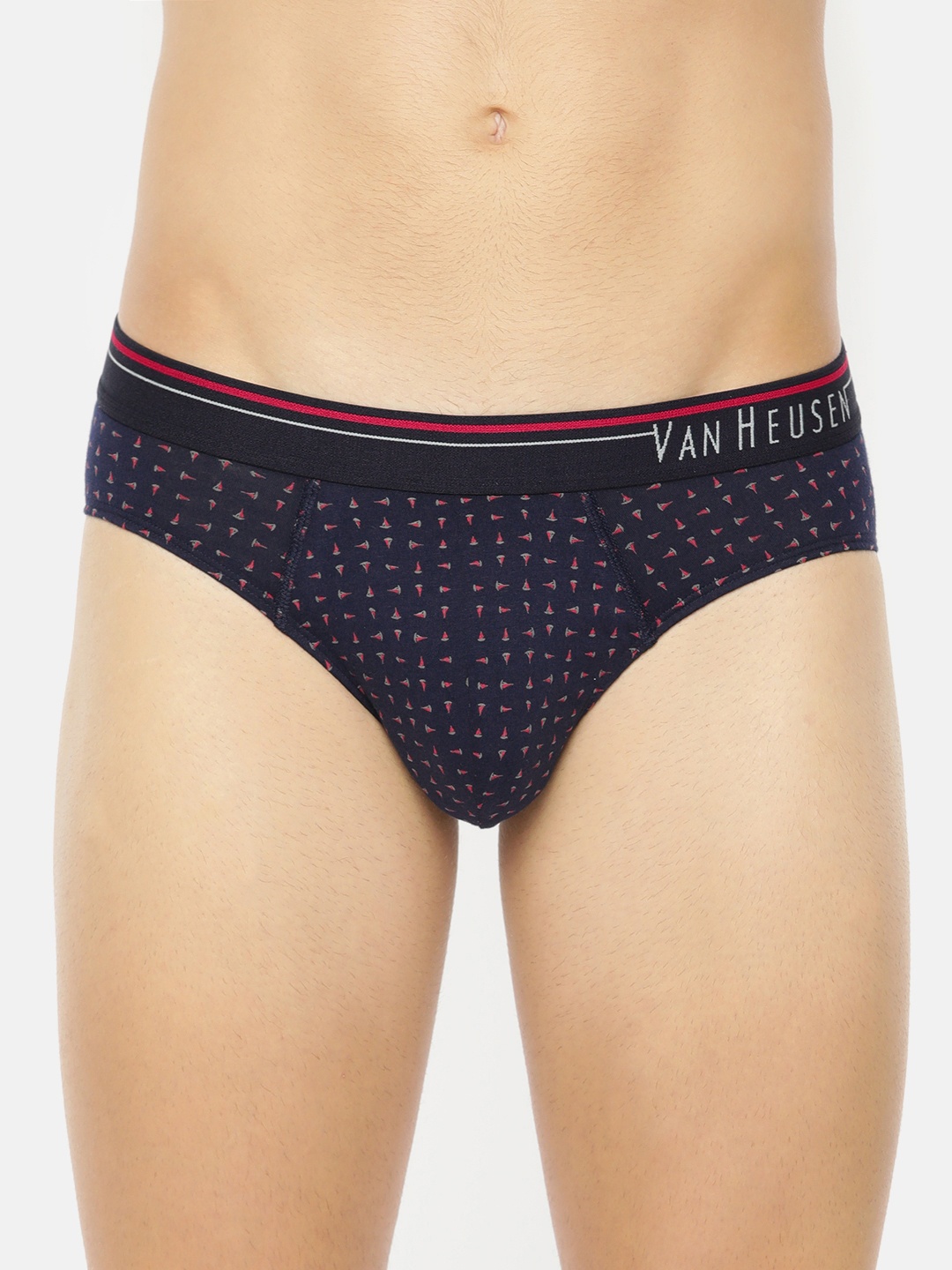 

Van Heusen Men Black Printed Antibacterial Super Soft Briefs, Navy blue