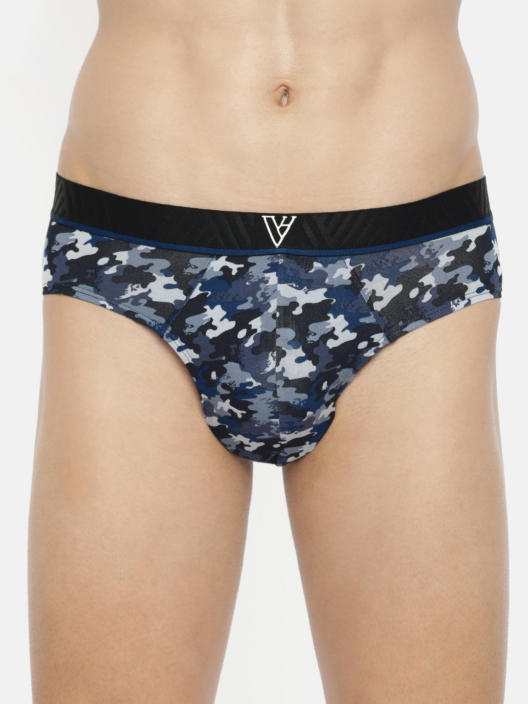 

Van Heusen Men Printed 4-Way Stretch Ultra Soft Briefs, Navy blue