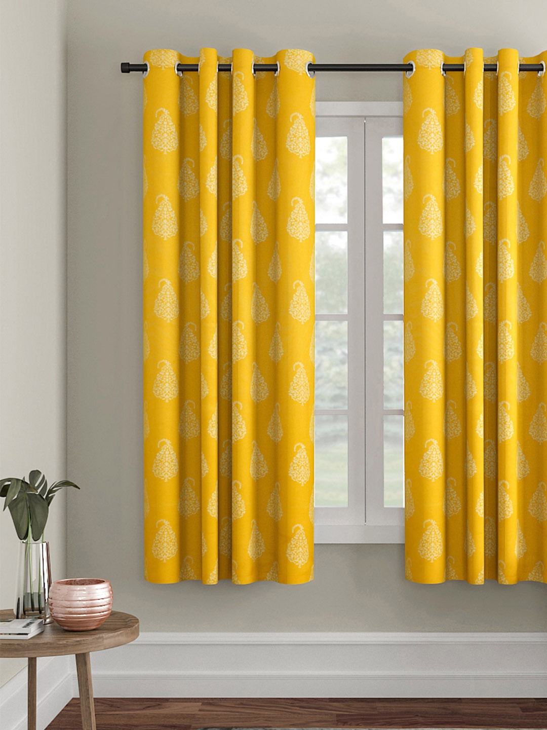 

Soumya Yellow Single Window Curtain