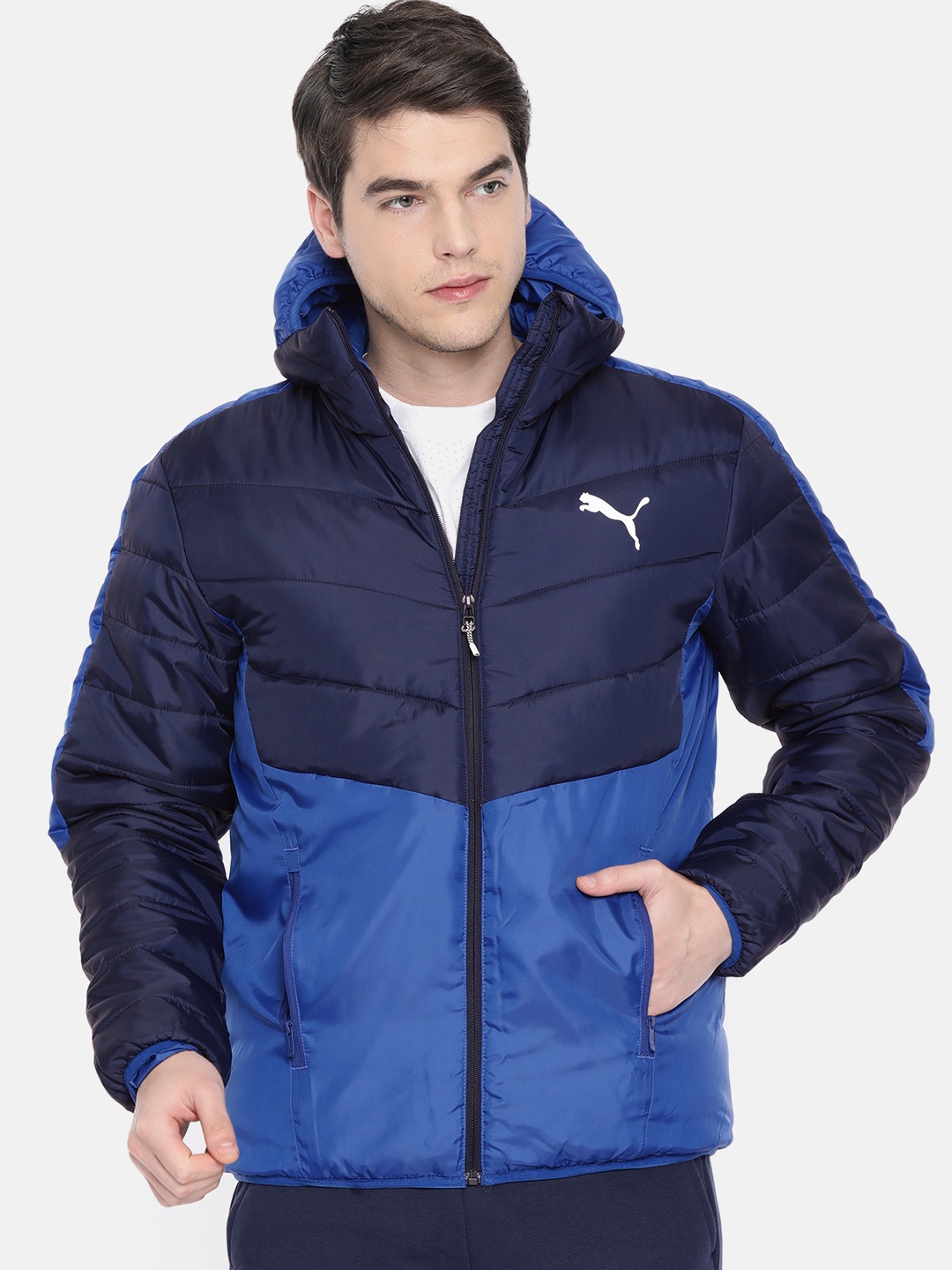 

Puma Men Blue Colourblocked WarmCELL Padded Jacket