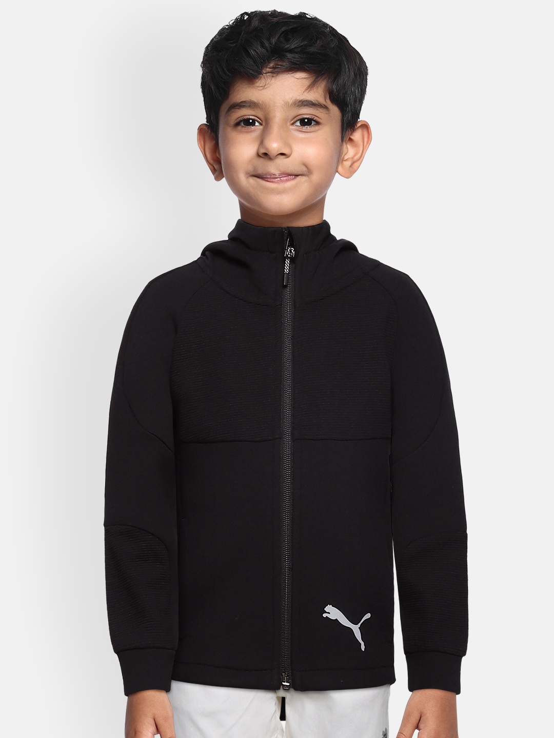 

Puma Boys Black Solid Evostripe Sporty Jacket
