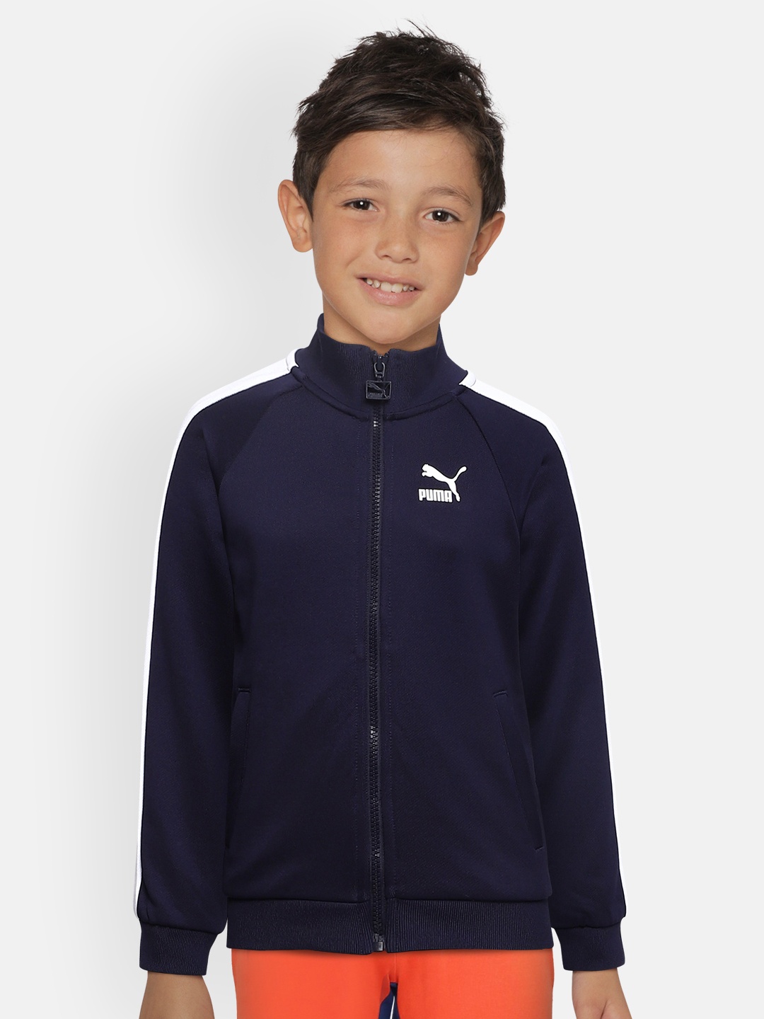 

Puma Boys Blue Solid Iconic T7 Track Sporty Jacket