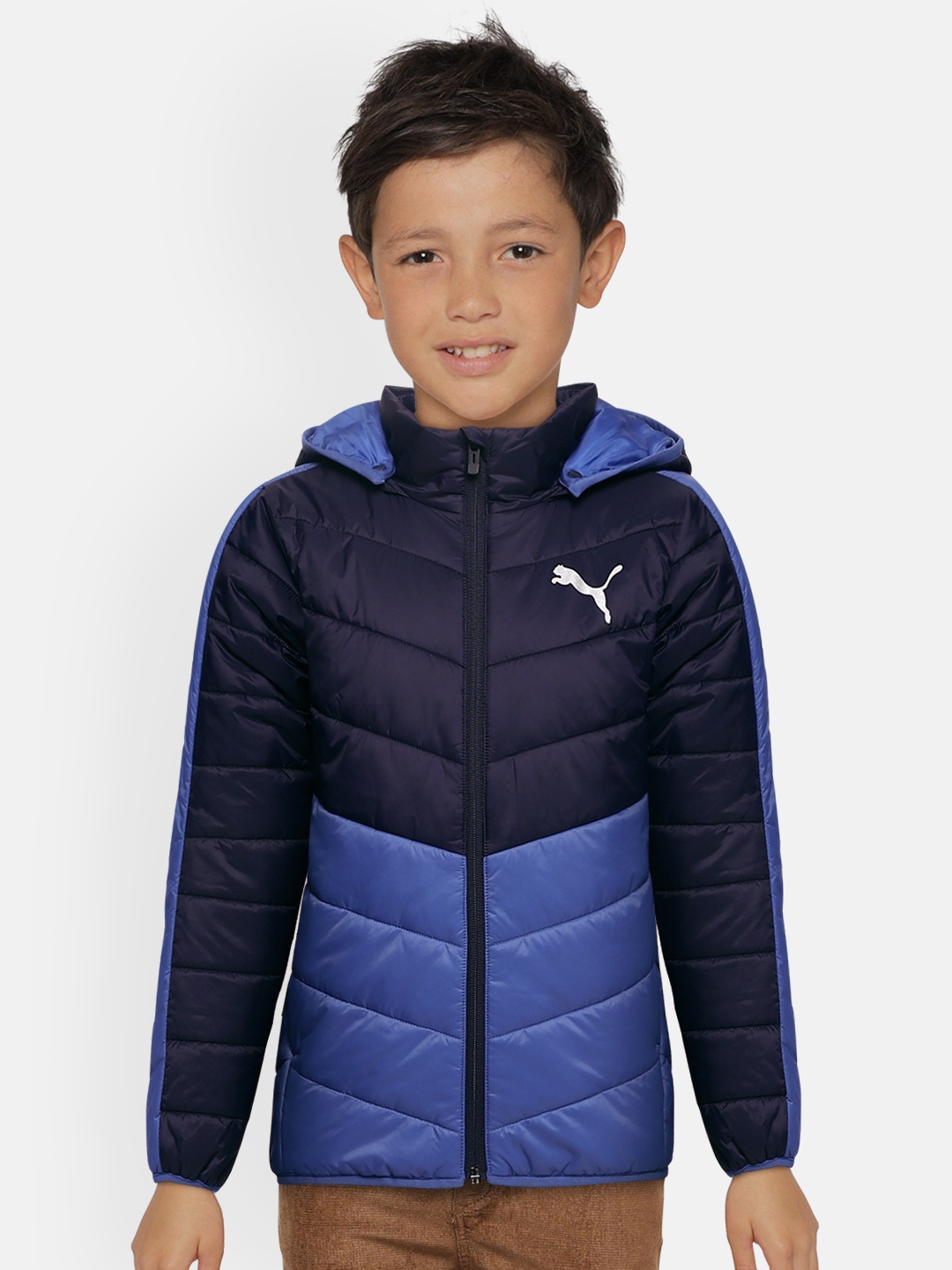 

Puma Boys Blue Solid Active Sporty Jacket