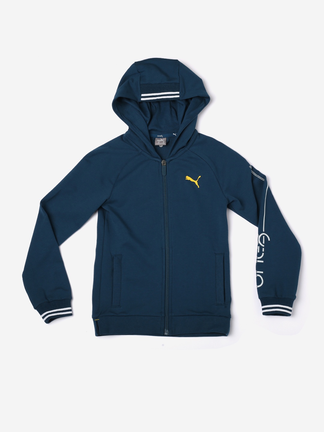 

Puma Boys Blue Solid VK Hd Sweat Jkt B
