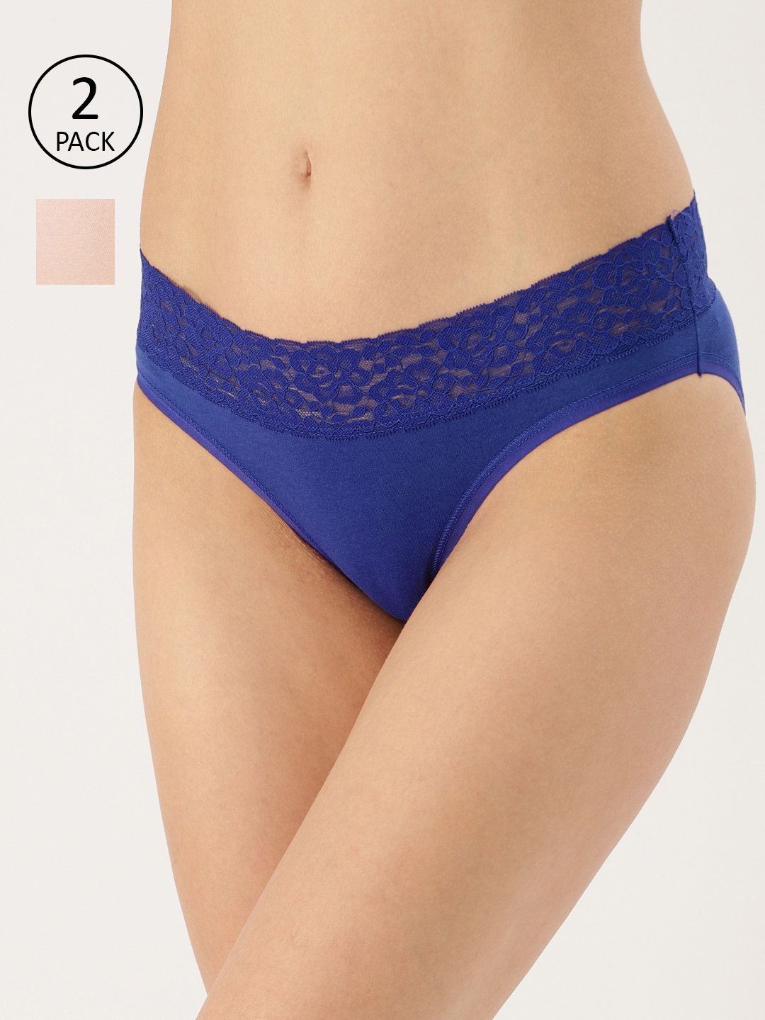 

Women Pack of 2 Lace Bikini Briefs PPK32004, Blue