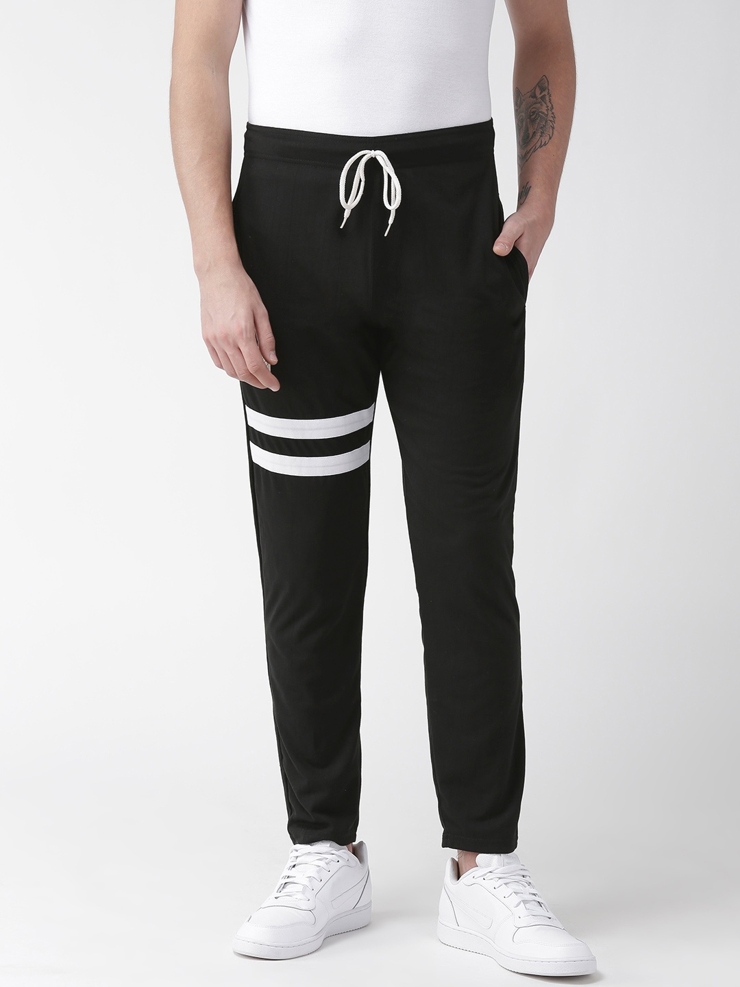 

Hubberholme Men Black Solid Slim Fit Track Pants