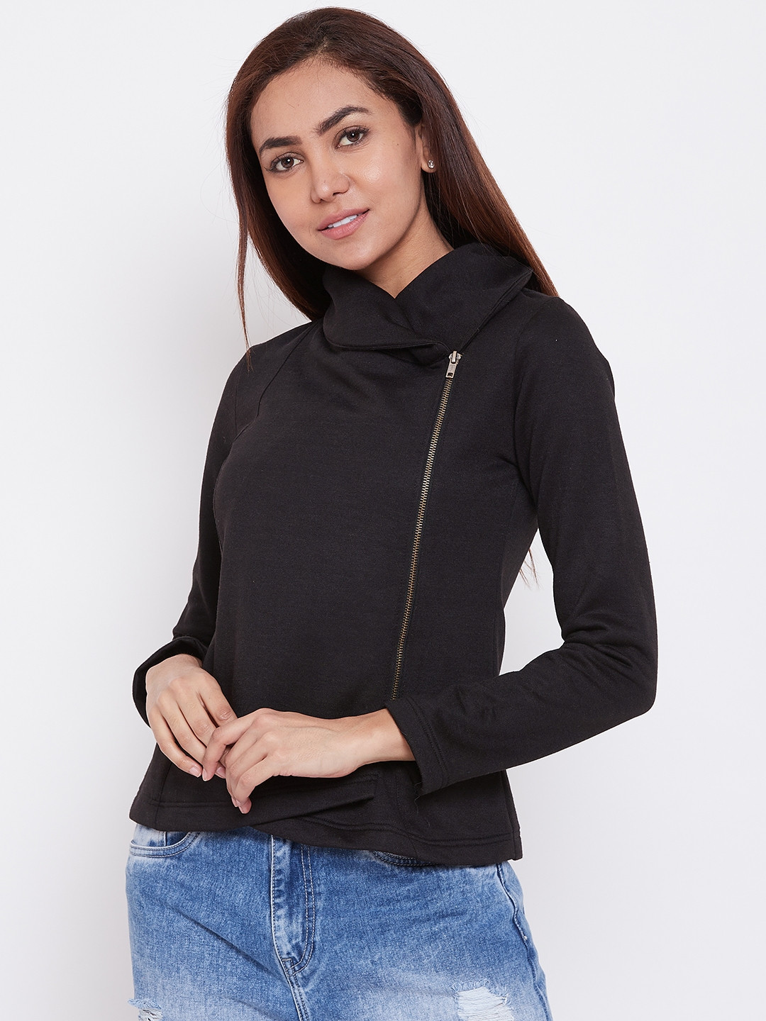 

Alsace Lorraine Paris Women Black Solid Sweatshirt