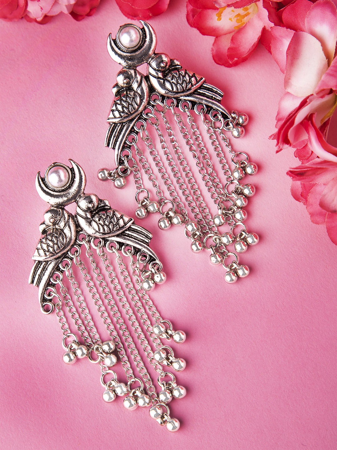 

Rubans Silver-Plated & Handcrafted Classic Drop Earrings