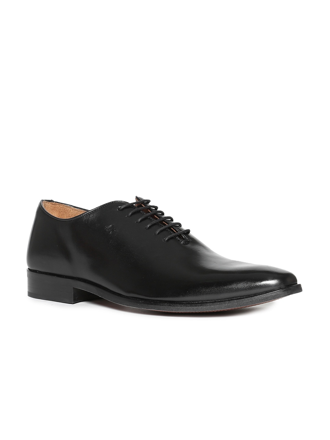 

Arrow Men Black Solid Leather Formal Oxfords