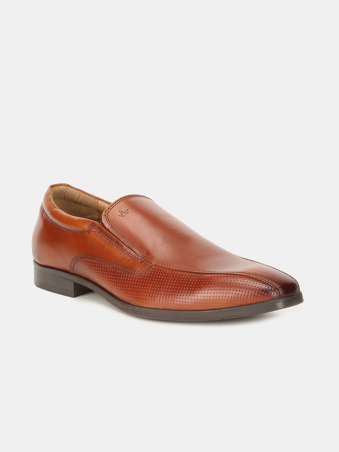 

Arrow Men Brown Textured Leather Slip-Ons