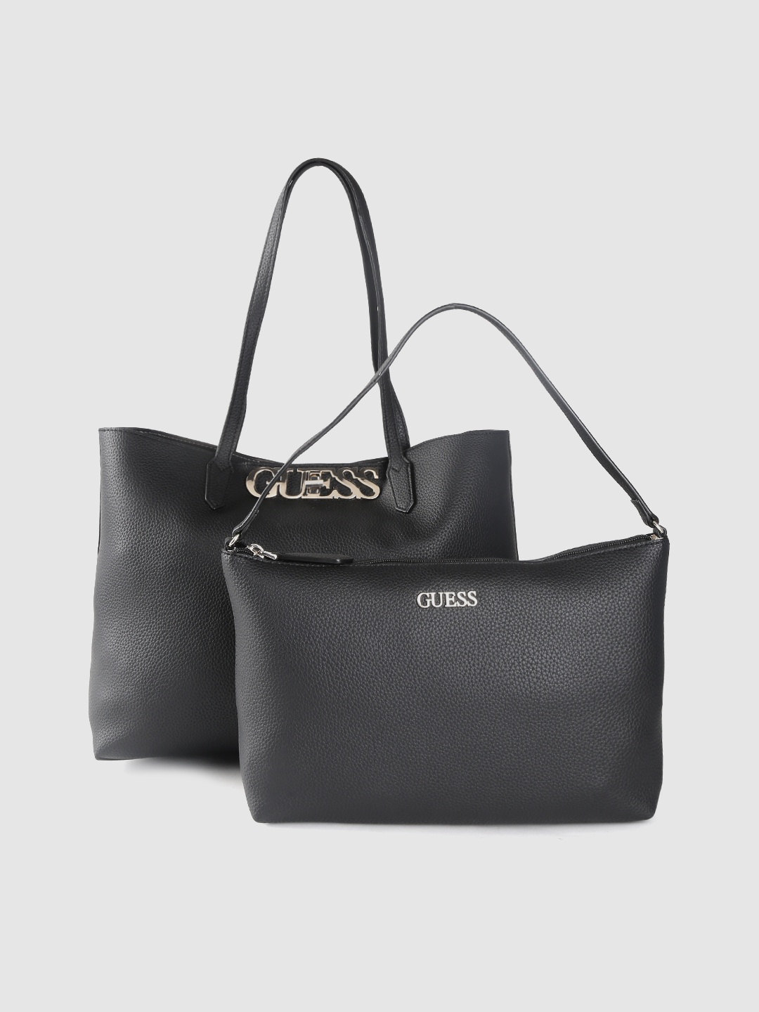 

GUESS Set of 2 Black Solid Shoulder Bags