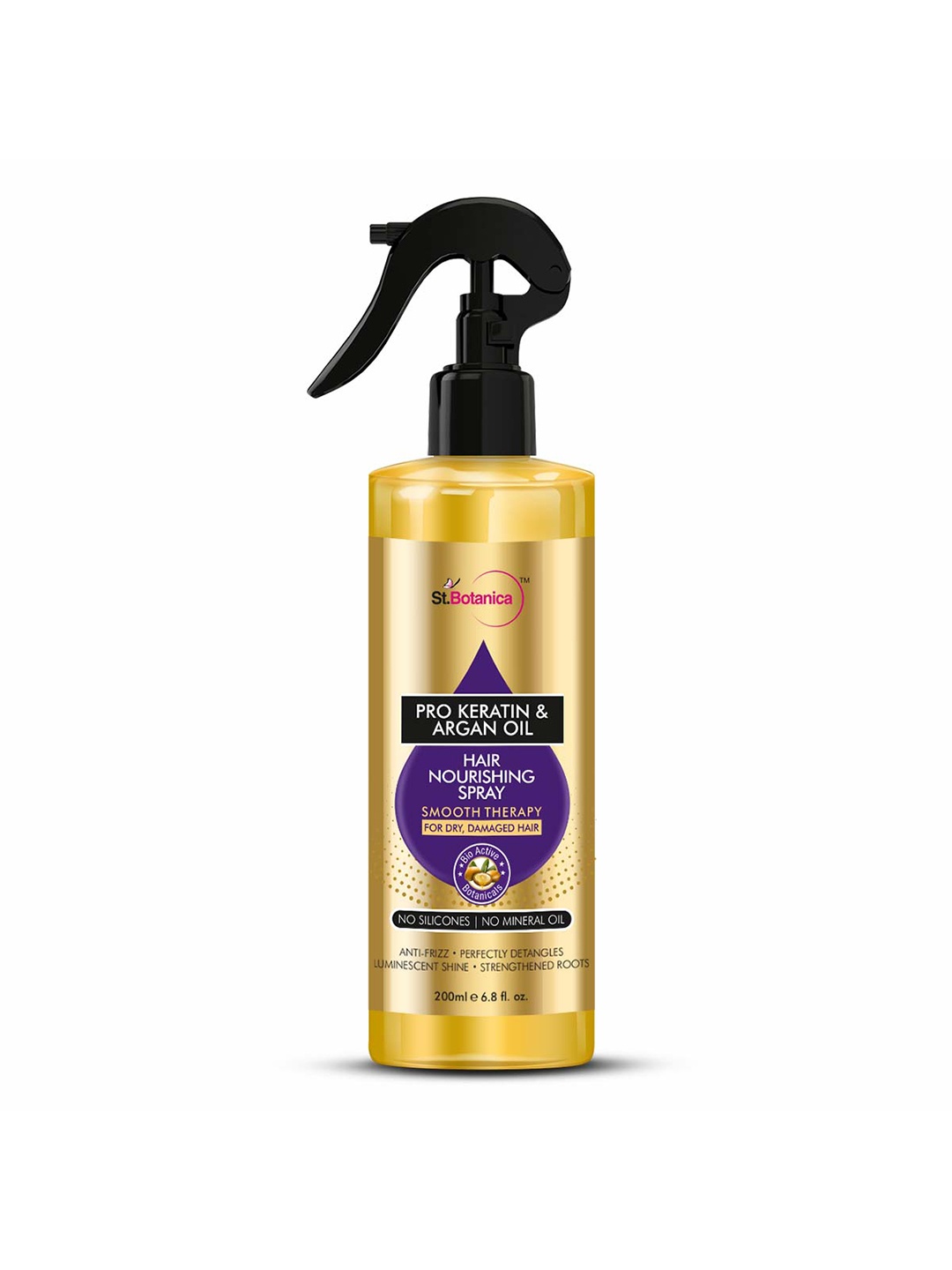 

StBotanica Pro Keratin & Argan Oil Hair Nourishing Smooth Therapy Spray 200ml, Gold