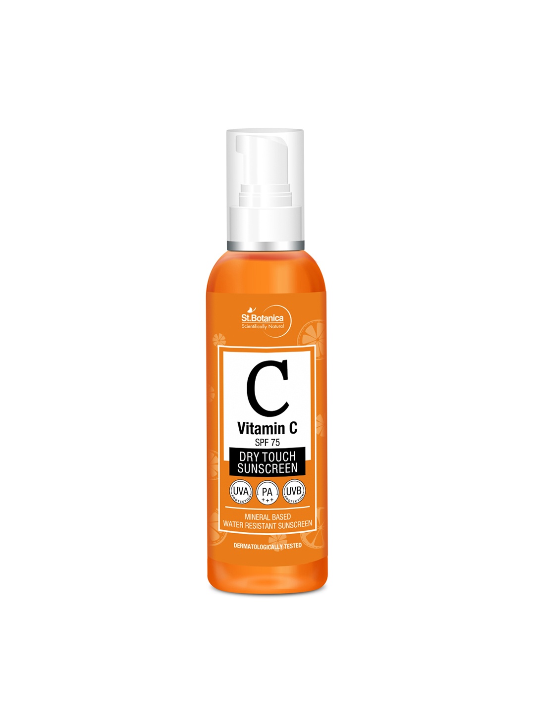 

StBotanica Vitamin C SPF 75 Dry Touch Sunscreen UVA/UVB PA+++ 120ml, White
