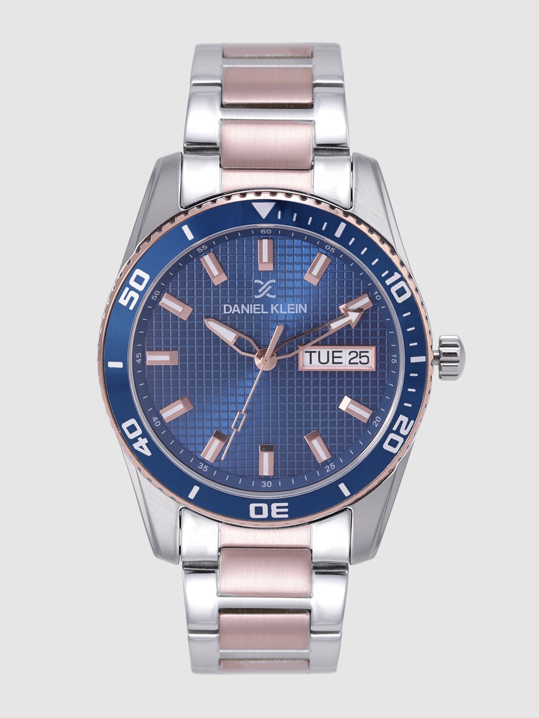 

Daniel Klein Men Blue Textured Analogue Watch DK12237-2