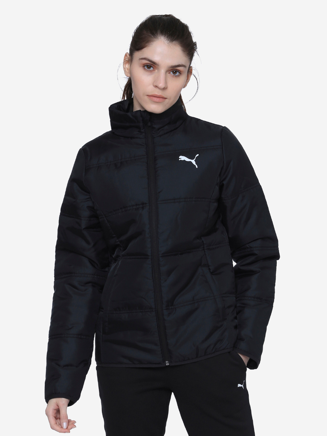 

Puma Women Black Solid Essentials Padded Jacket