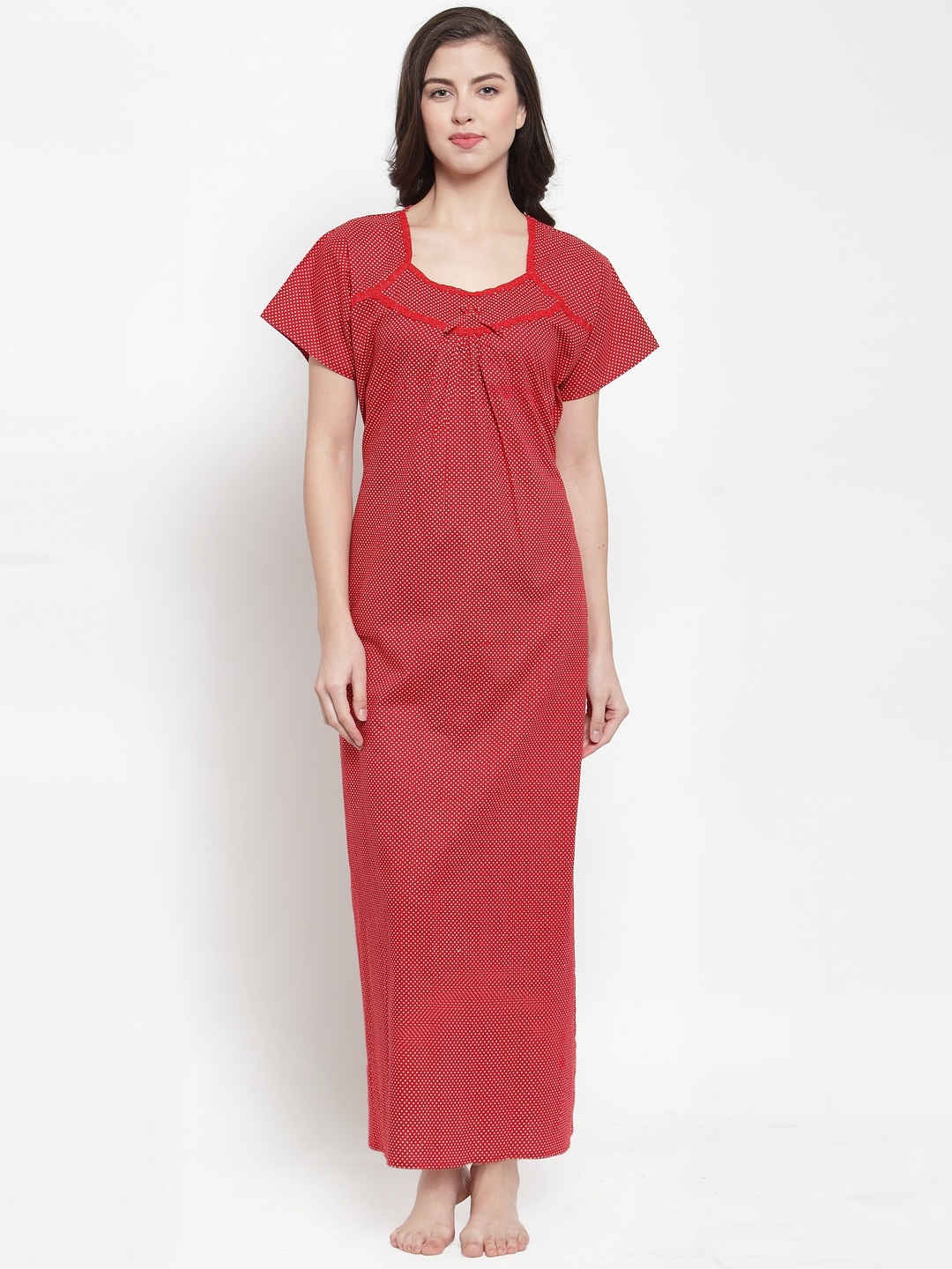 

Secret Wish Red Printed Nightdress NT-E165-732