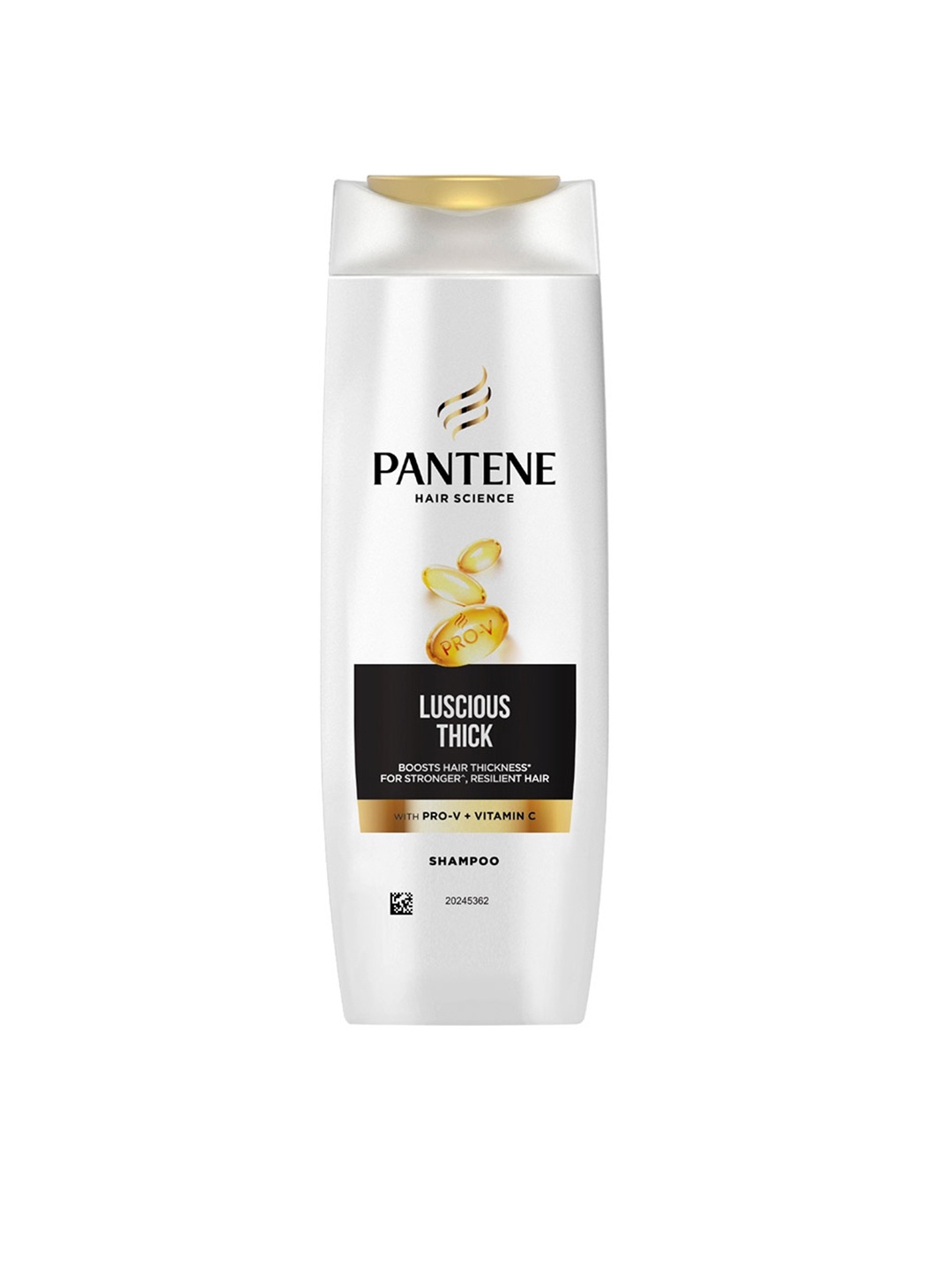 

Pantene Hair Science Luscious Thick Shampoo with Pro-Vitamins & Vitamin C - 180ml, White