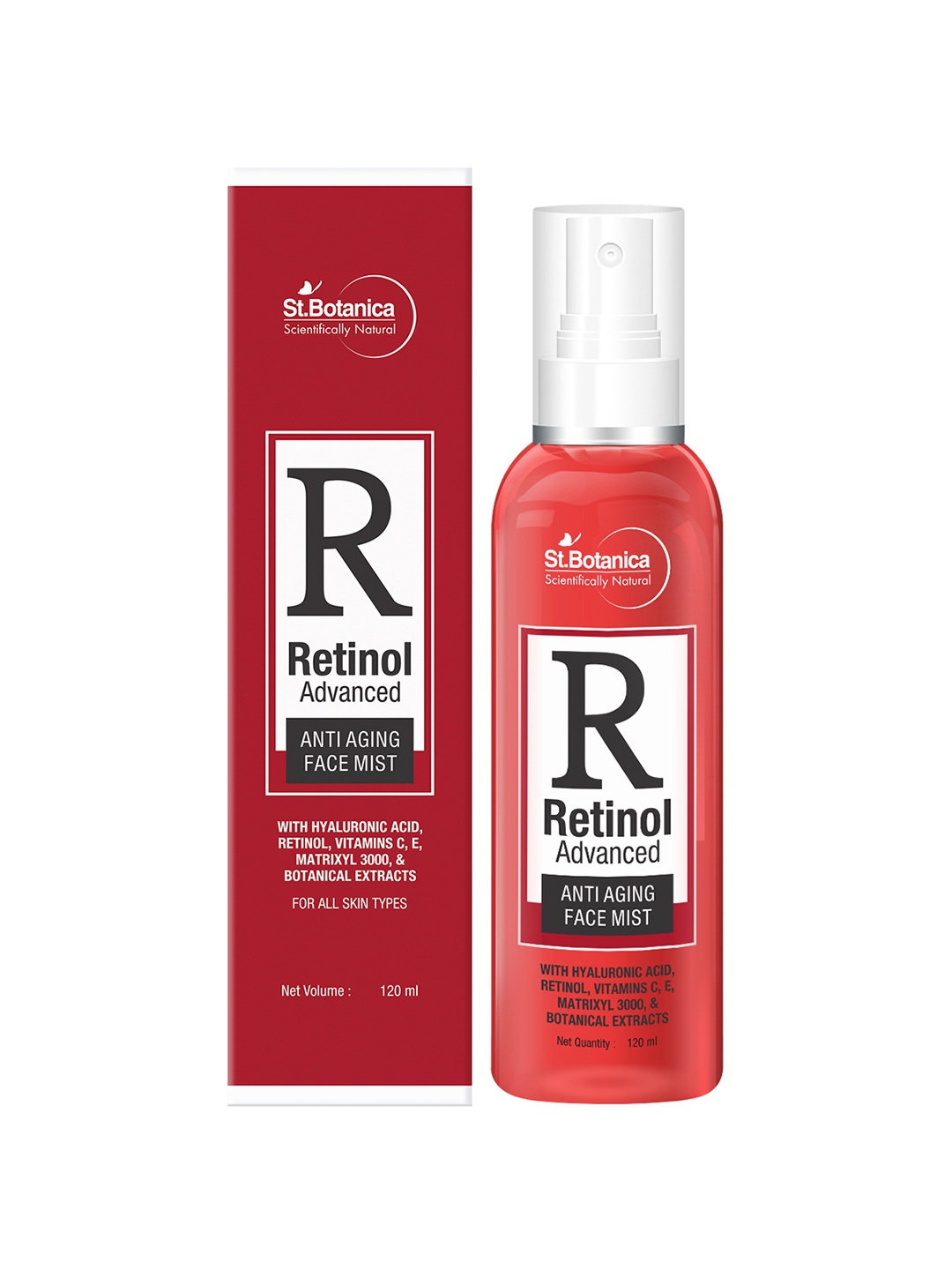 

StBotanica Retinol Advanced Anti Aging Face Mist 120ml, Red