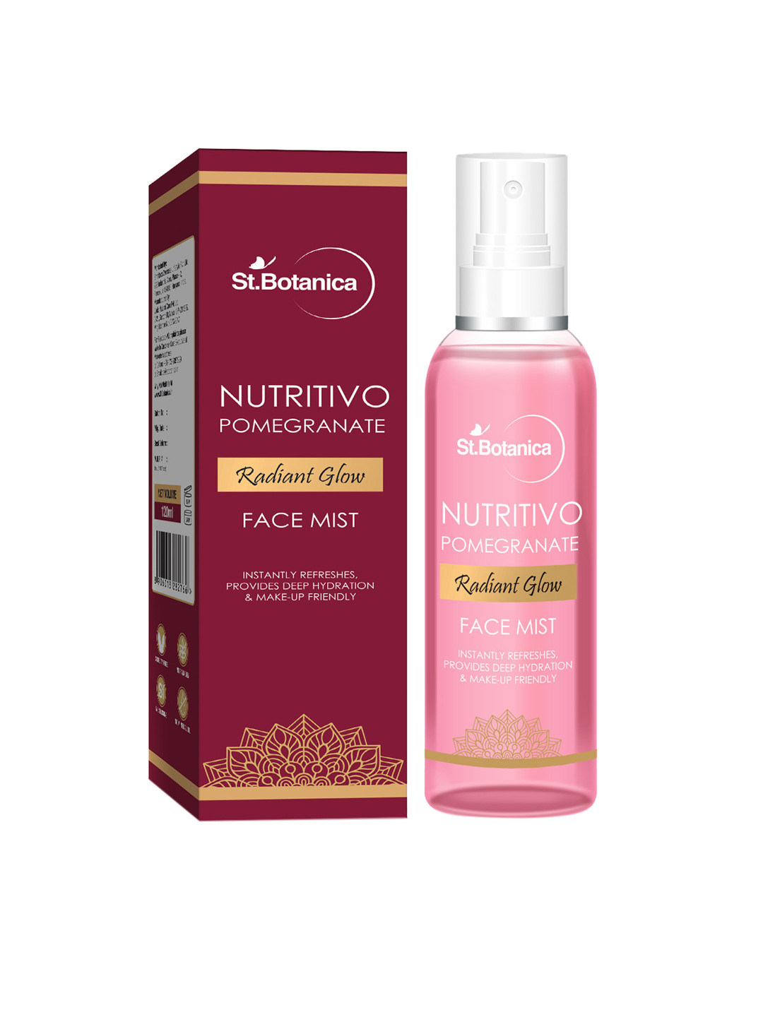 

StBotanica Pomegranate Radiant Glow Face Mist, 120ml, Pink