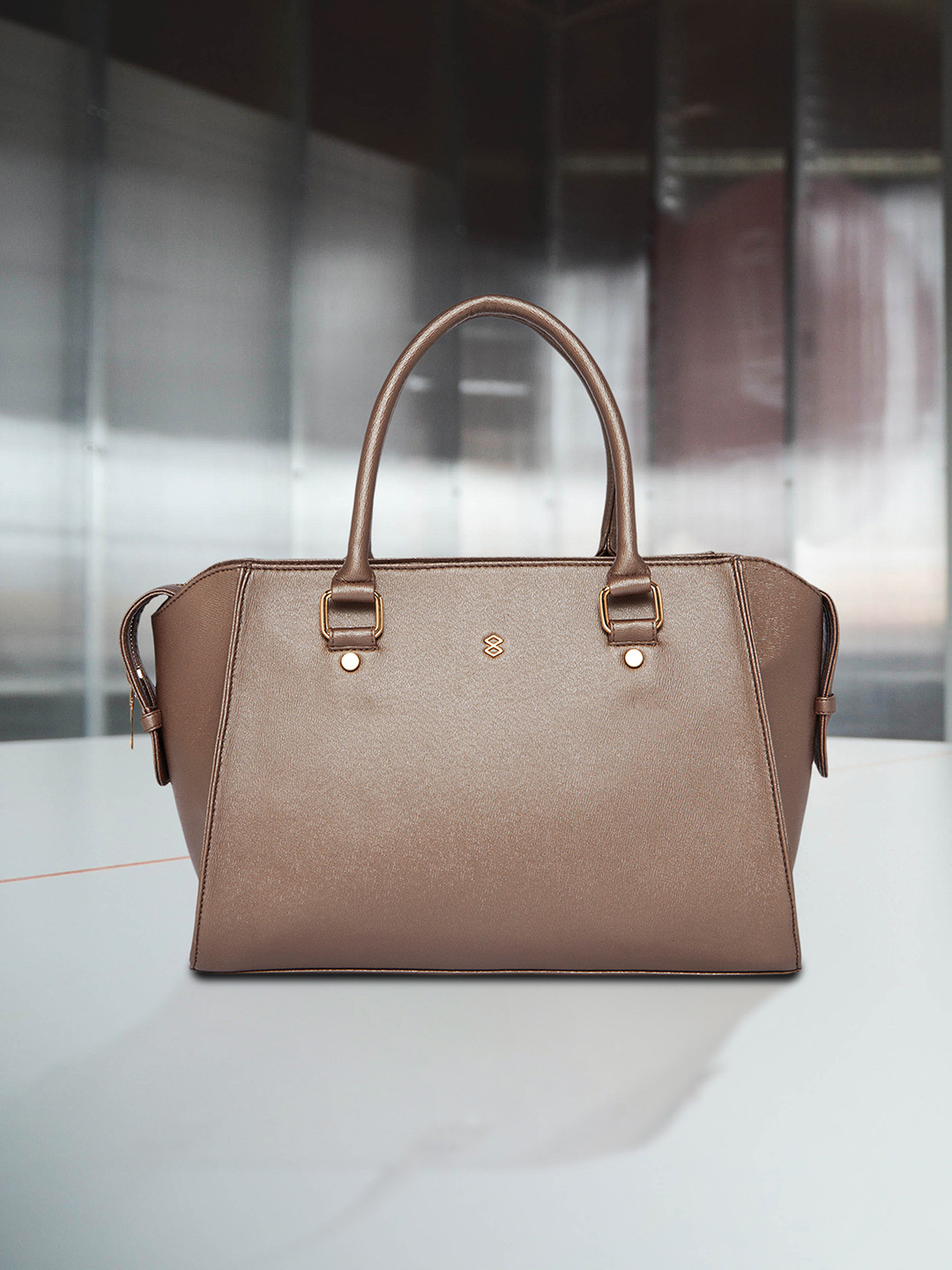 

HORRA Brown Solid Shoulder Bag