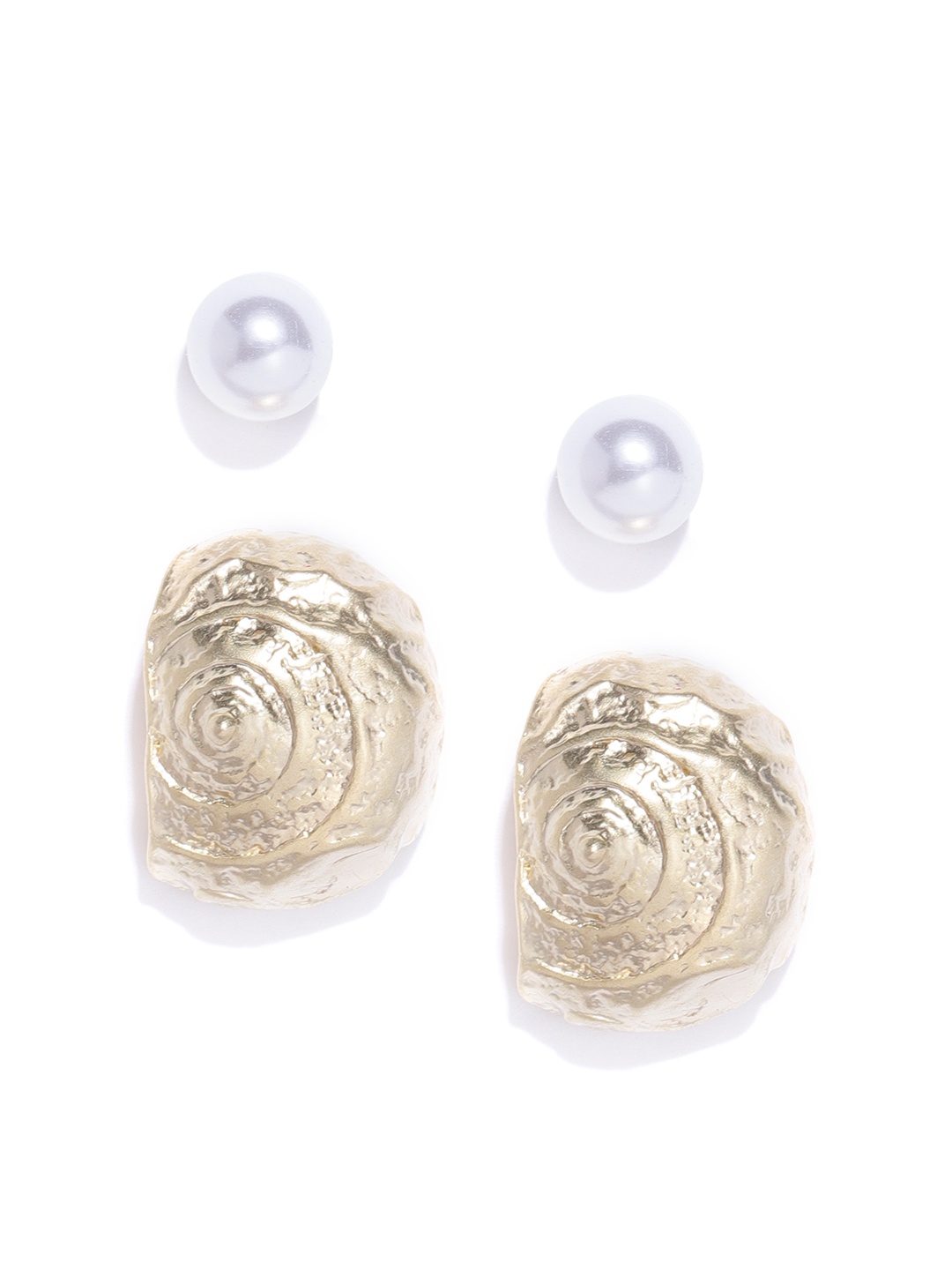 

PRITA BY PRIYAASI Set of 2 Gold-Plated Studs