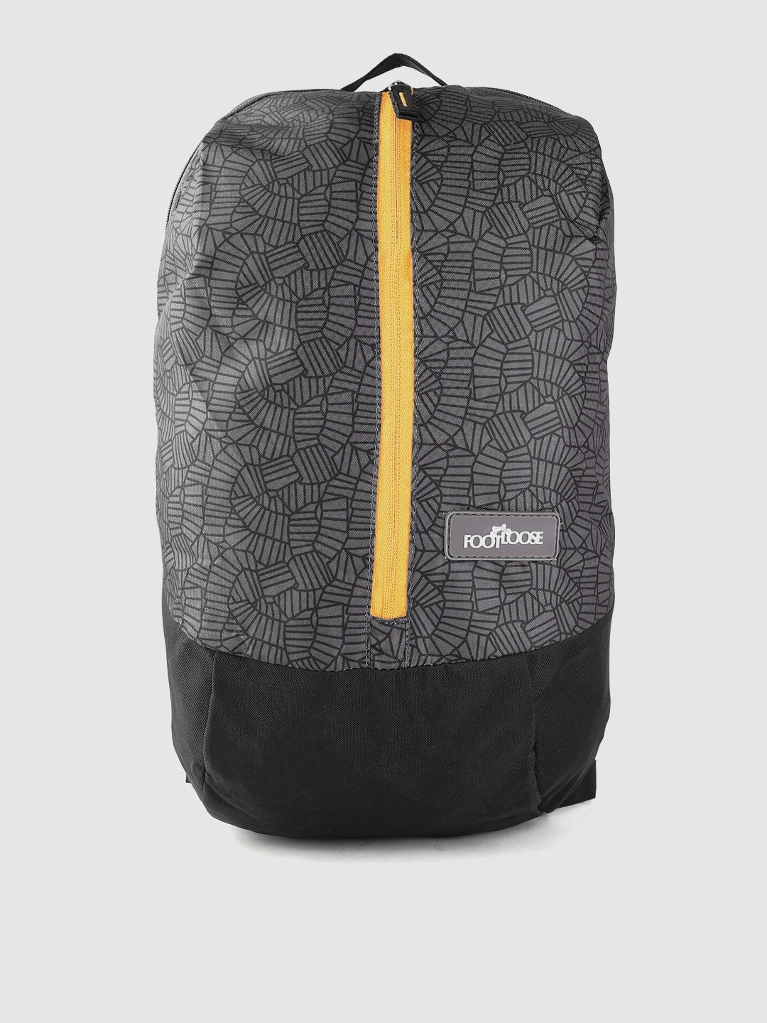 

Skybags Unisex Charcoal Grey & Black Printed Backpack