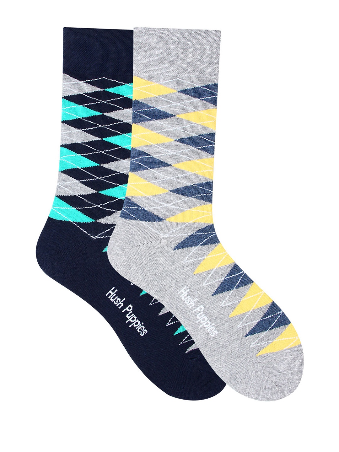 

Hush Puppies Men Pack of 2 Assorted Patterned Calf Length