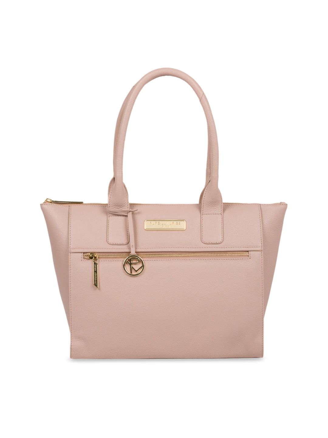 

PURE LUXURIES LONDON Women Pink Solid Genuine Leather Faye Tote Bag, Peach