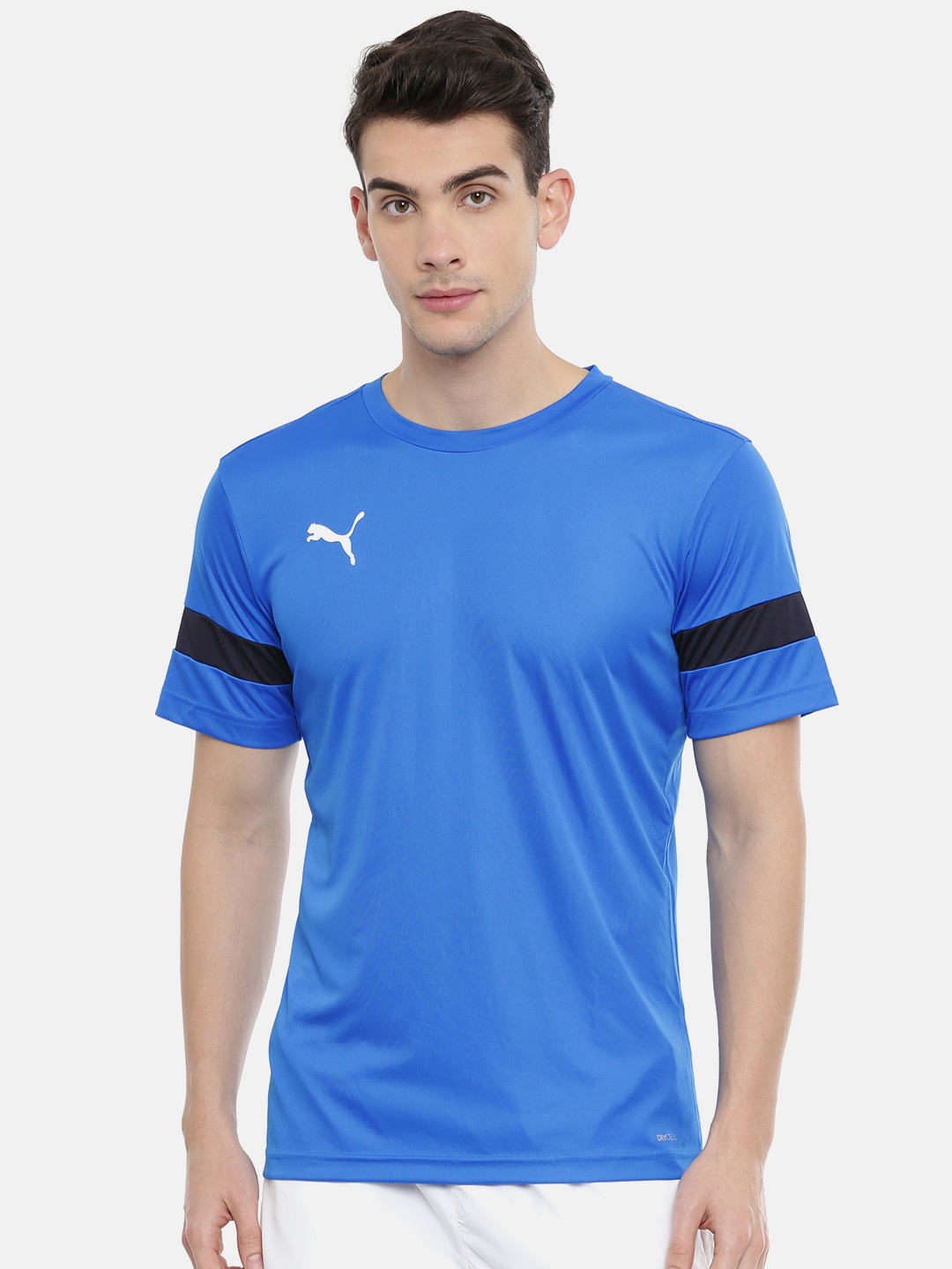 

Puma Men Blue Solid ftblPLAY Drycell Round Neck T-shirt