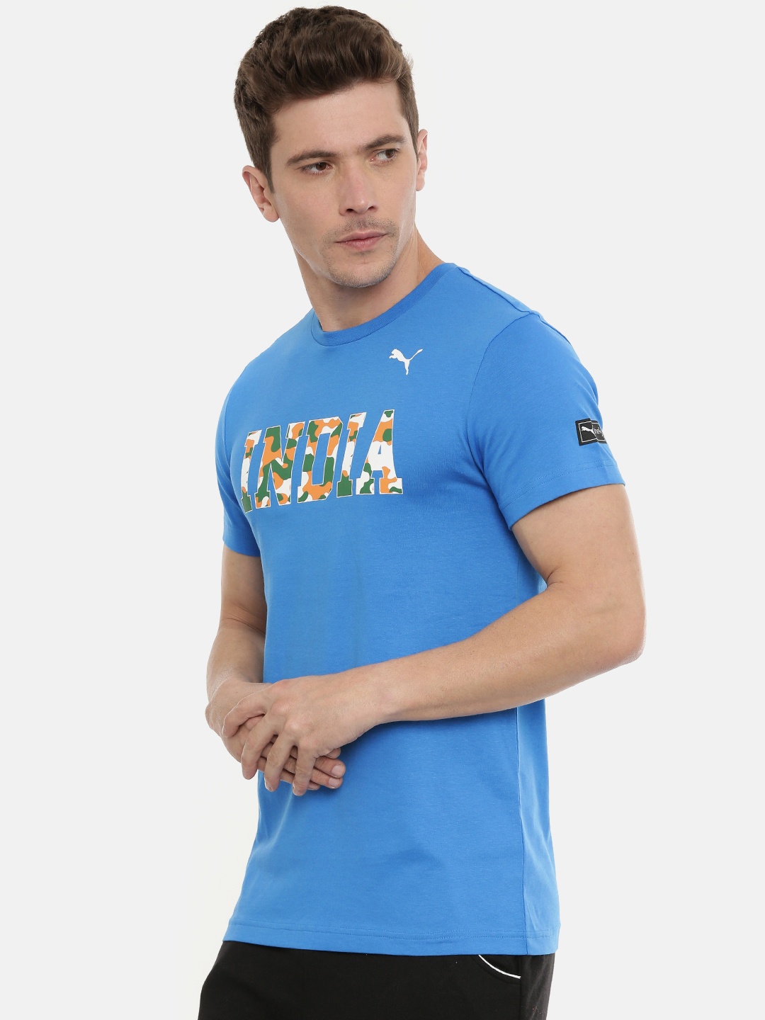 

Puma One Unisex Blue Printed Round Neck World Cup Camo T-shirt