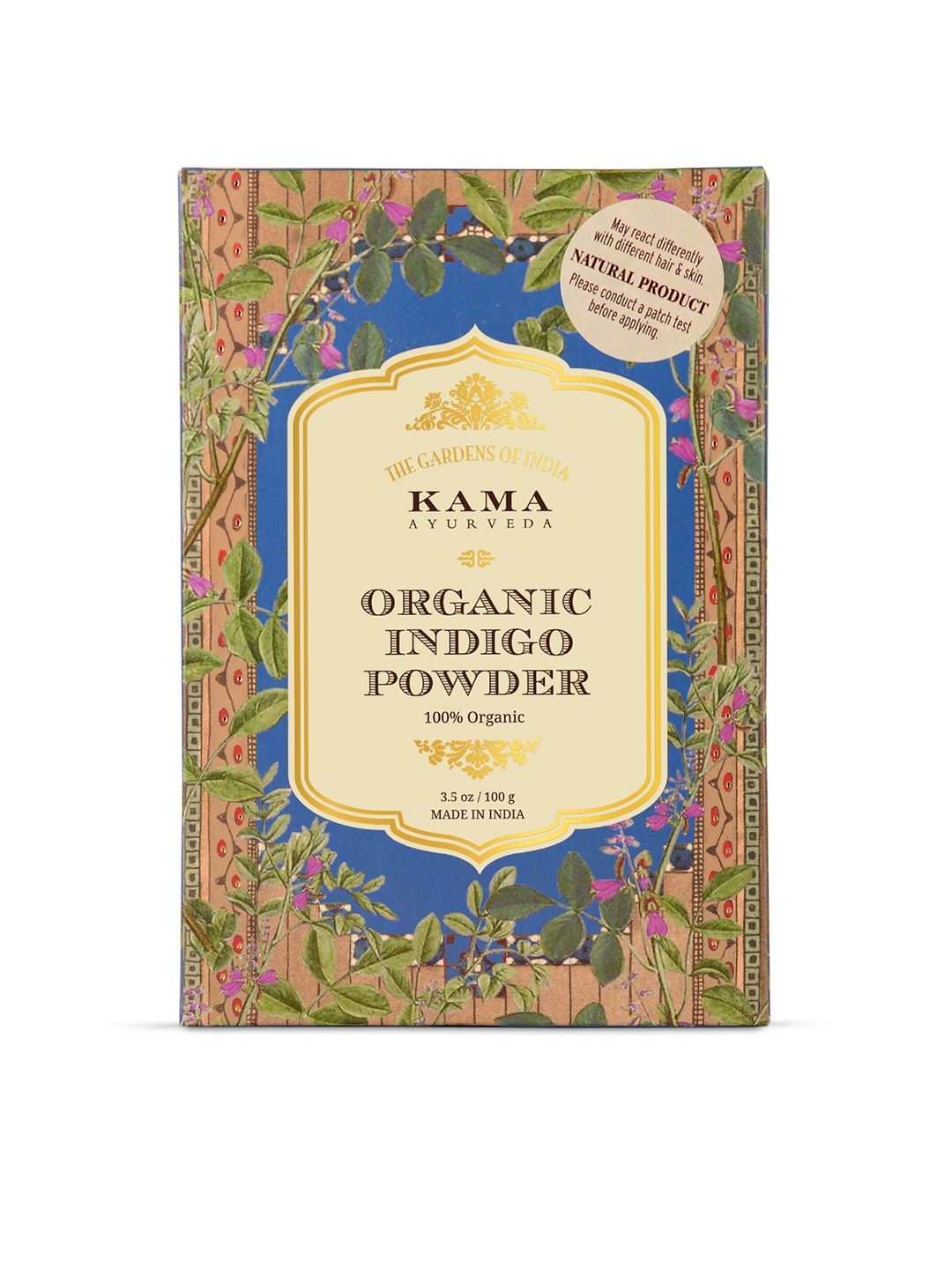 

KAMA AYURVEDA Sustainable Les Jardins D Inde Organic Indigo Powder Hair Color 100g, Black