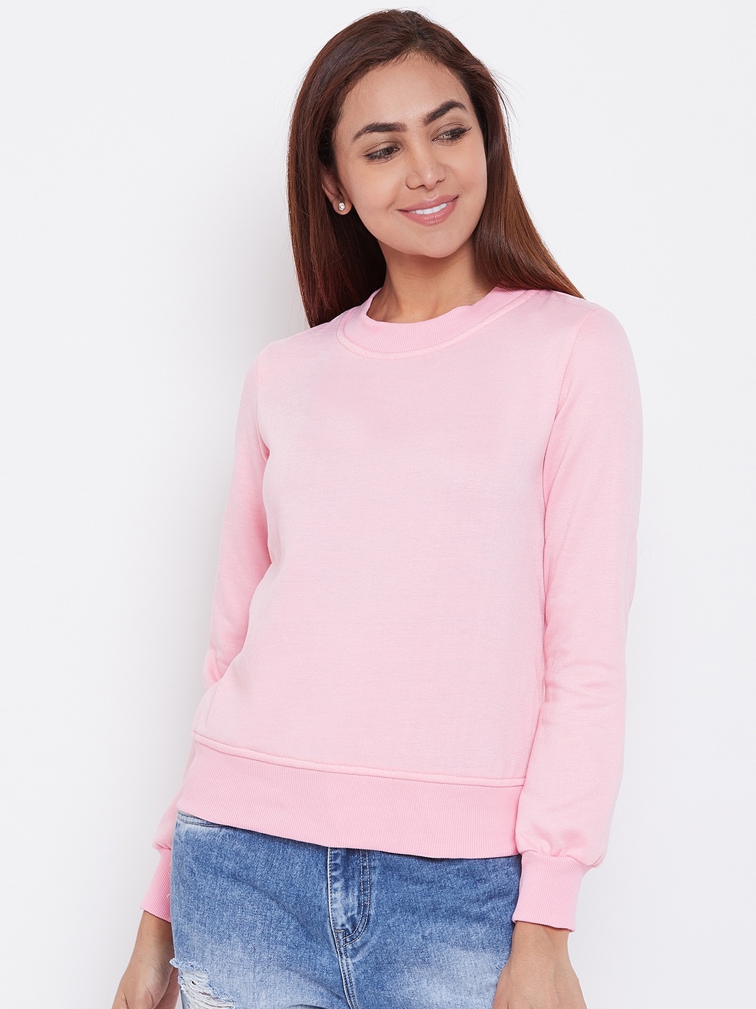 

Alsace Lorraine Paris Women Pink Solid Sweatshirt