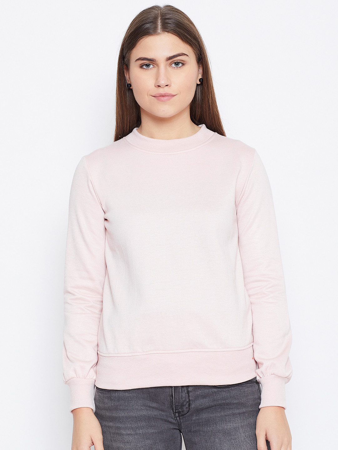 

Alsace Lorraine Paris Women Pink Solid Sweatshirt