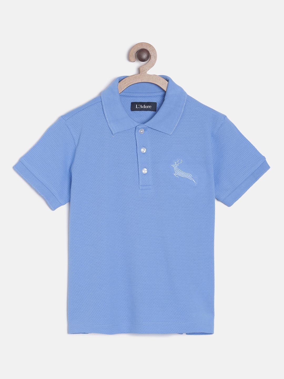 

LAdore Boys Blue Solid Polo Collar T-shirt