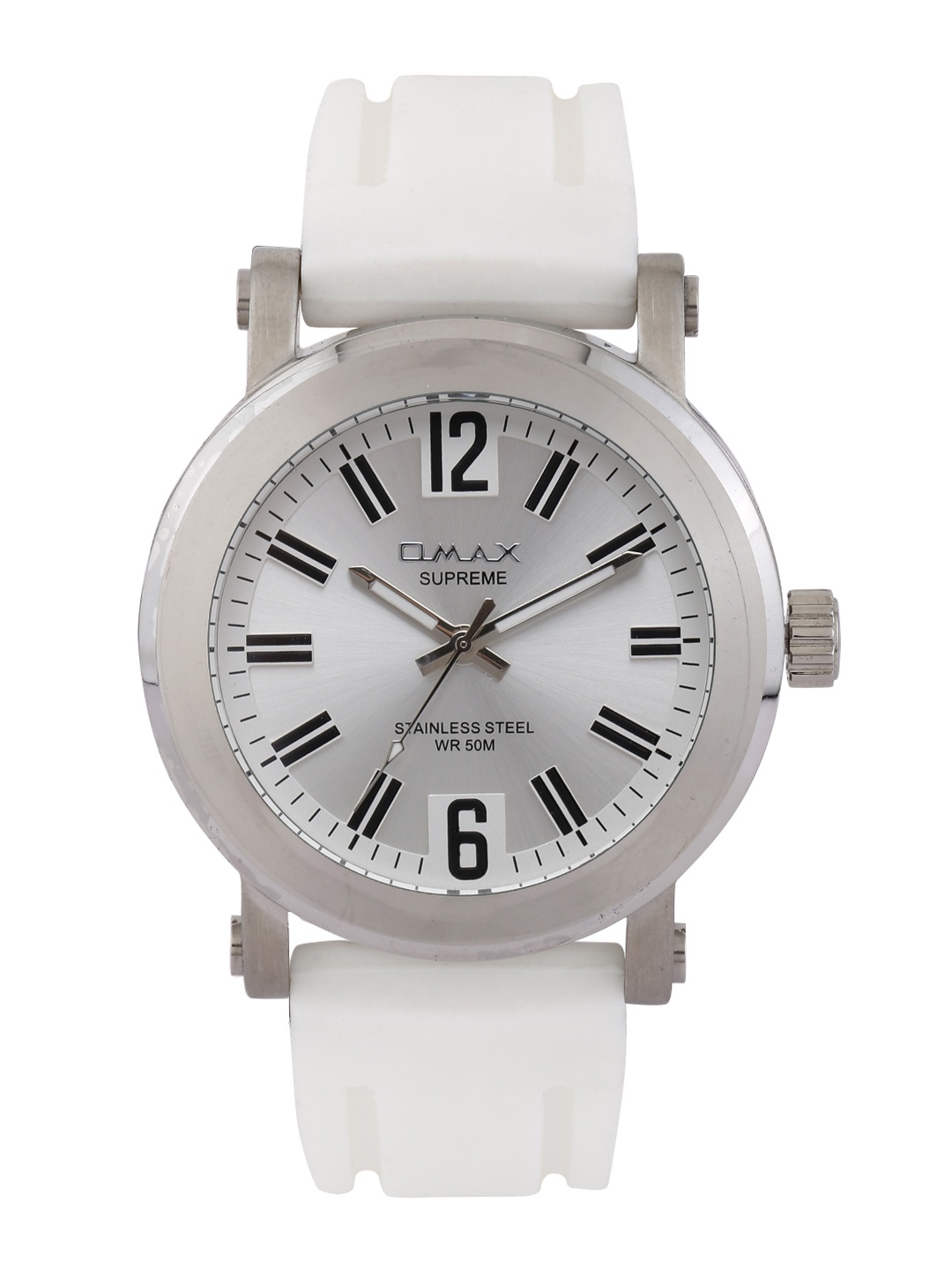 

Omax Men Silver-Toned Dial Watch SS212