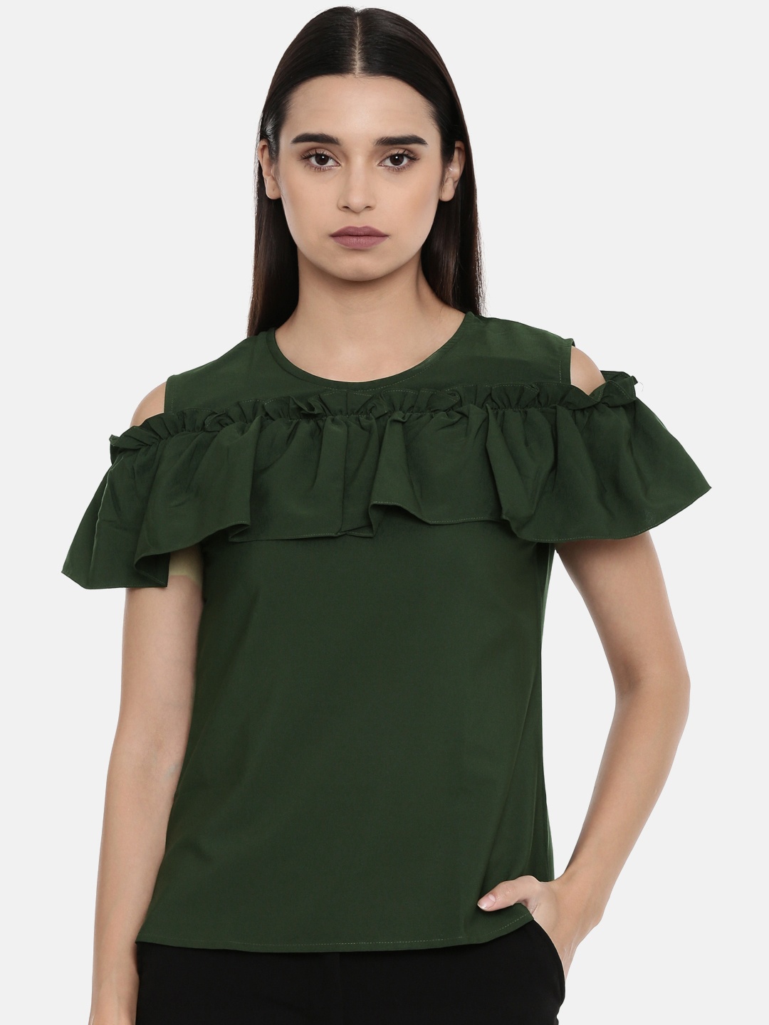 

Uptownie Lite Women Green Solid Top