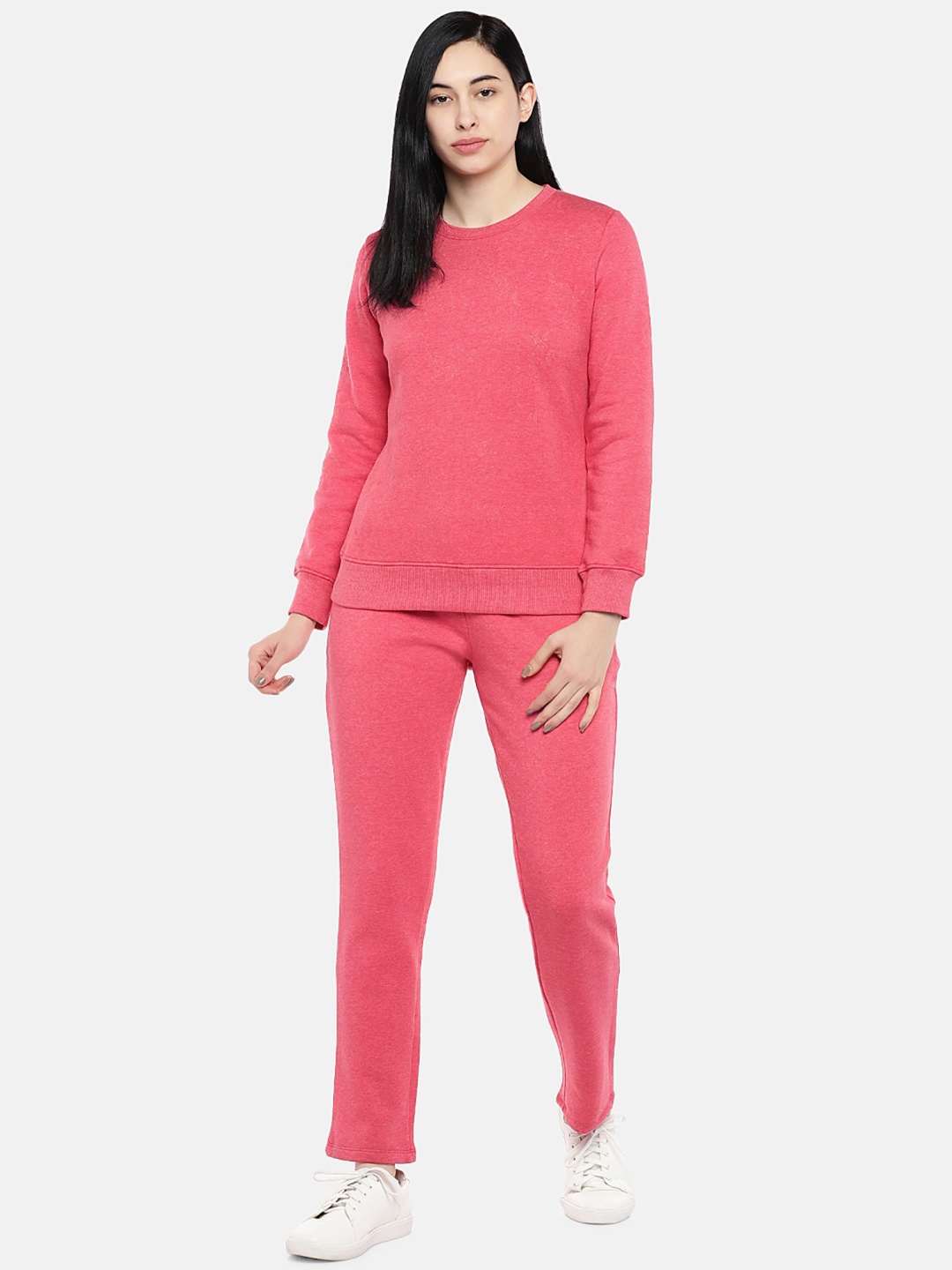 

Sweet Dreams Women Pink Solid Tracksuit