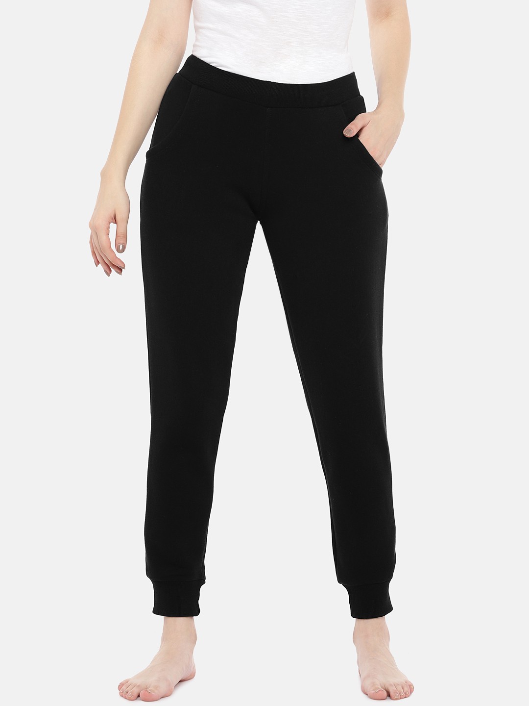 

Sweet Dreams Women Black Solid Lounge Joggers