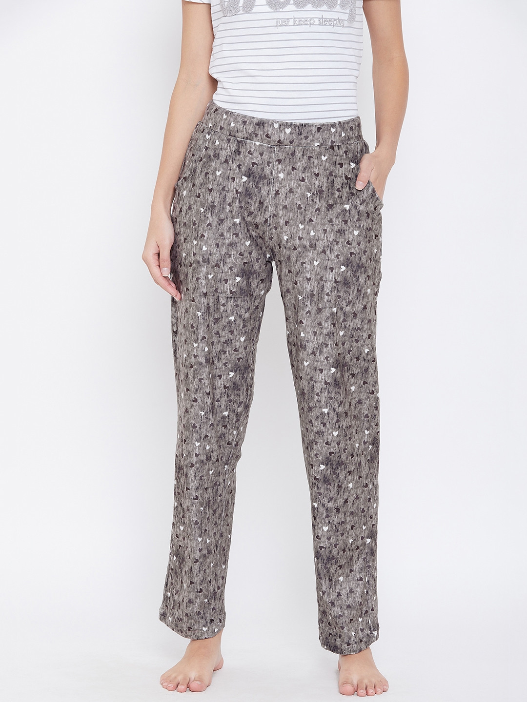 

Sweet Dreams Women Grey Printed Lounge Pants