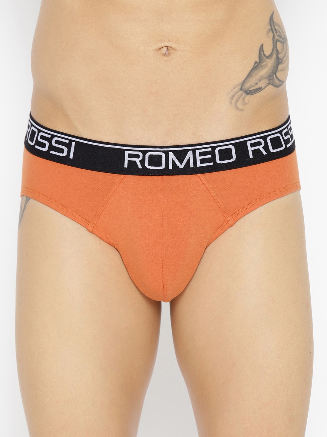 

ROMEO ROSSI Men Orange Solid Briefs CLBP-2003-OR