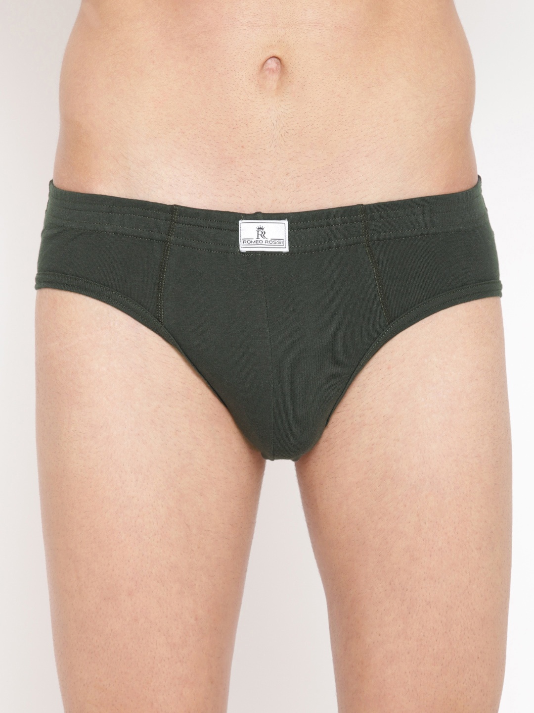 

ROMEO ROSSI Men Green Solid Basic Briefs RBIE-1003-BG